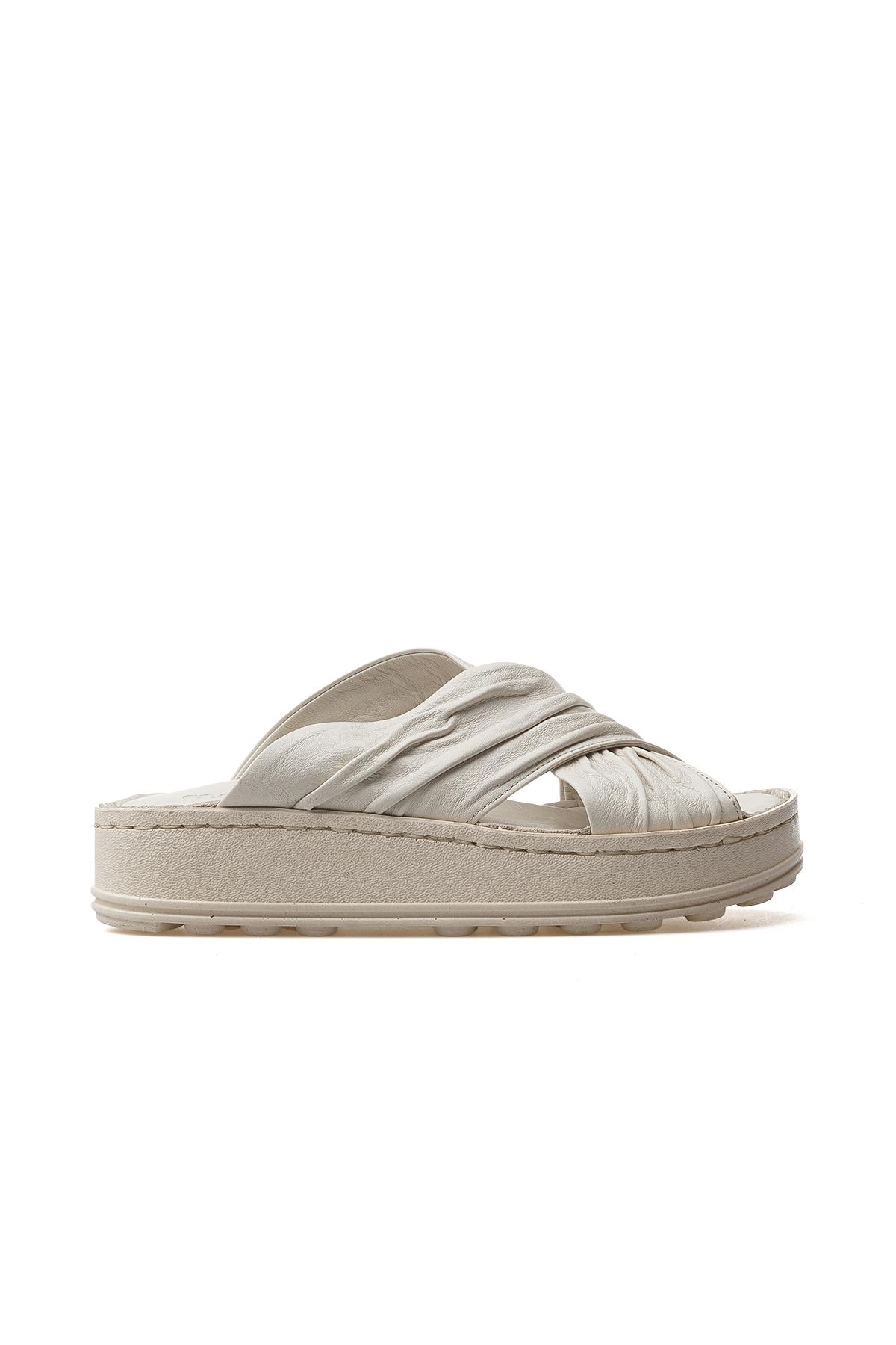 Kadın Ortopedik Taban Günlük Terlik 25y D25yt-1430 Z Krem - Görsel 2