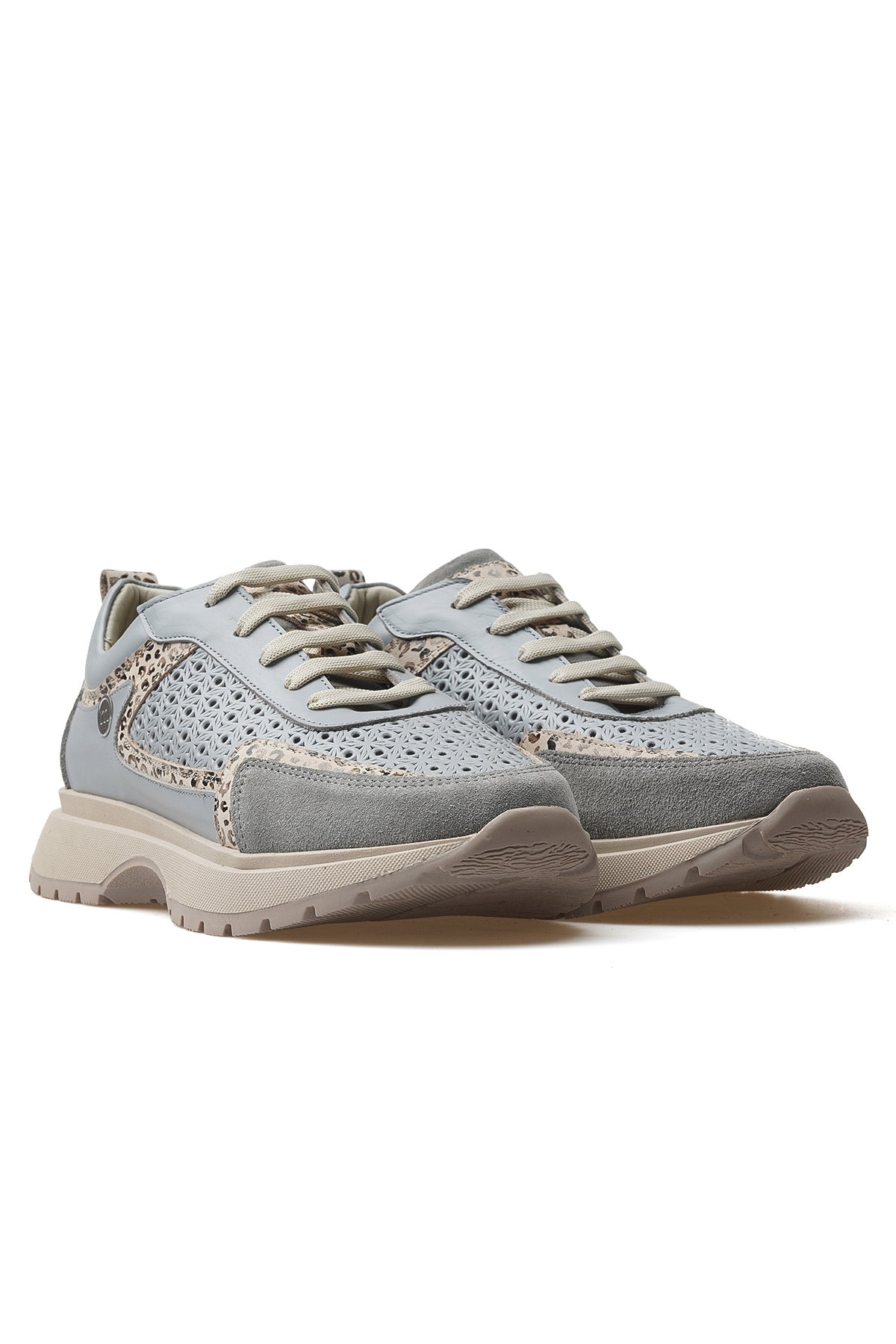 Kadın Hakiki Deri Casual Günlük Ayakkabı 25y D25ya-7325 Z Gri - Görsel 6