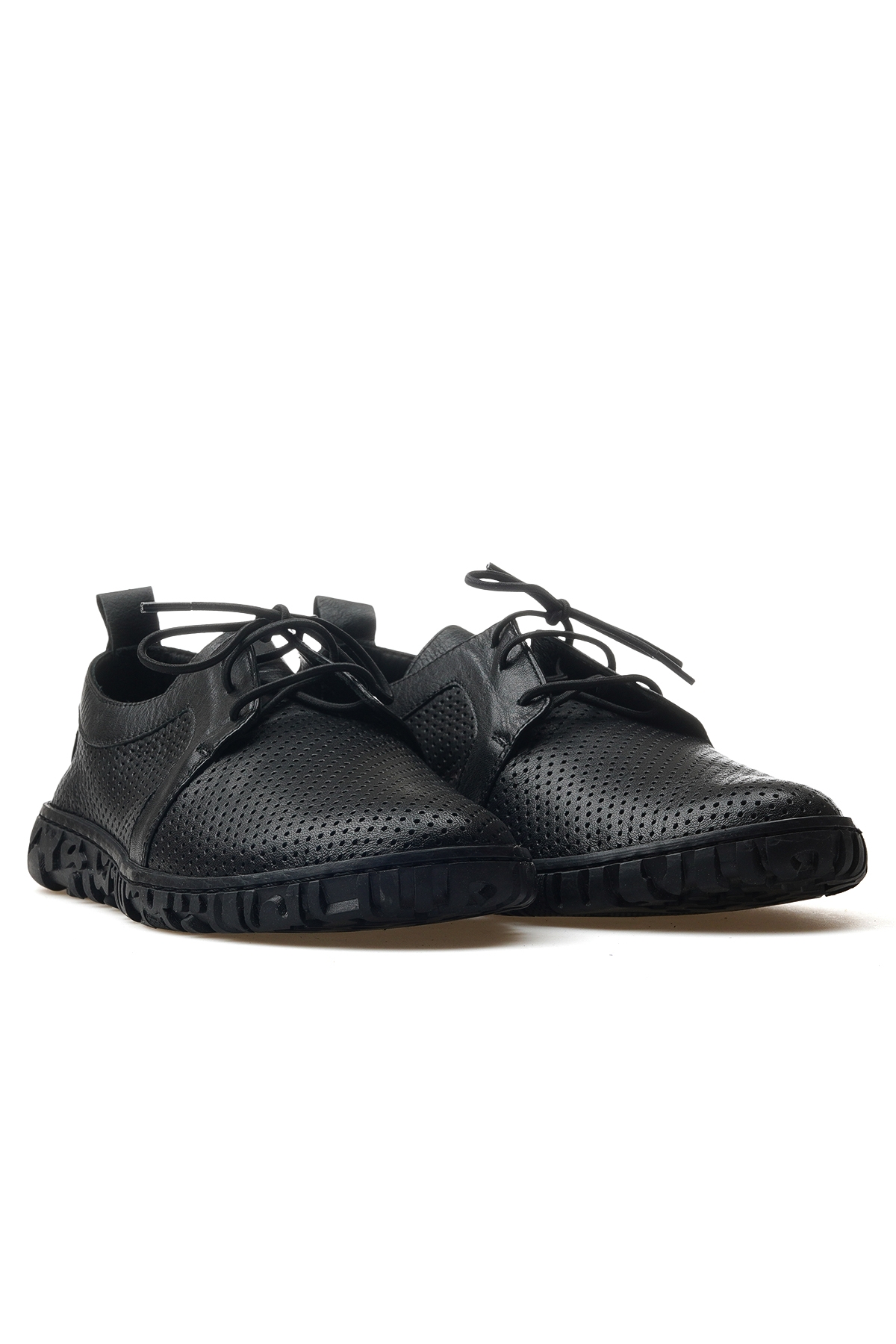 Kadın Hakiki Deri Günlük Ayakkabı 25y D25ya-115 Z Siyah - Görsel 6