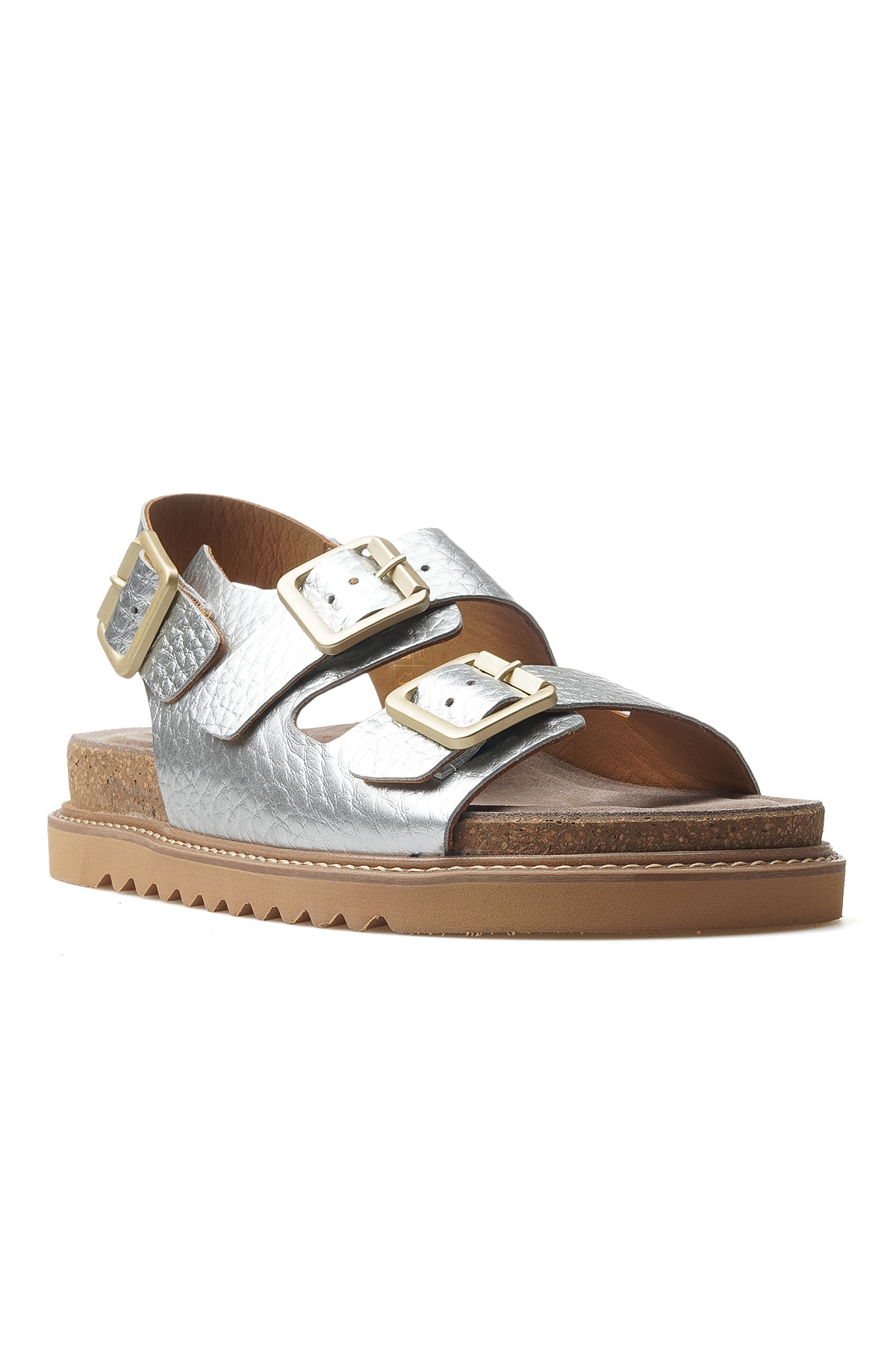 Kadın Günlük Sandalet 25y D25ys-2630 Z Gümüş - Görsel 5