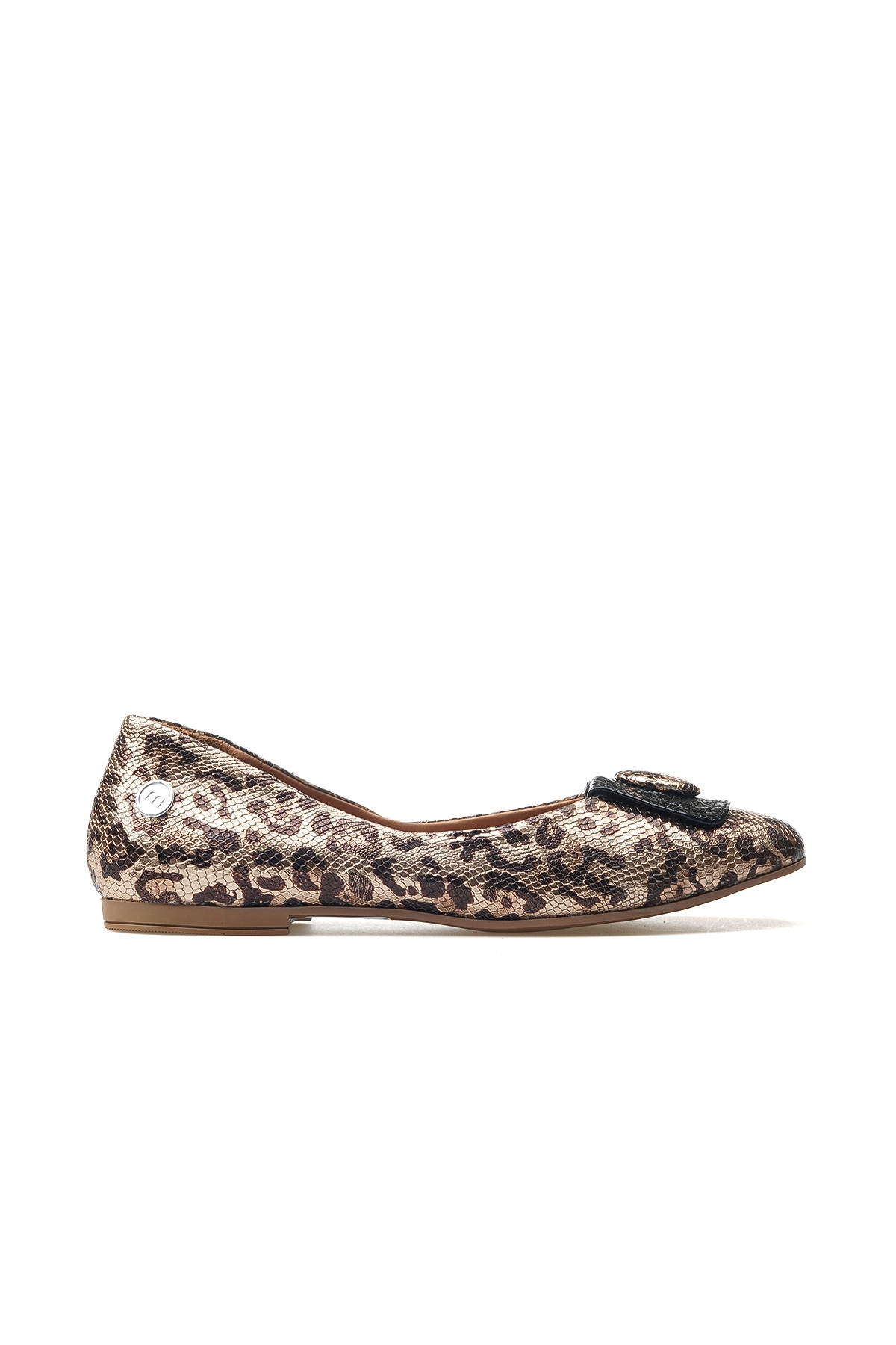 Kadın Hakiki Deri Toka Detaylı Günlük Babet 25y D25ya-7225 Z Leopar - Görsel 2