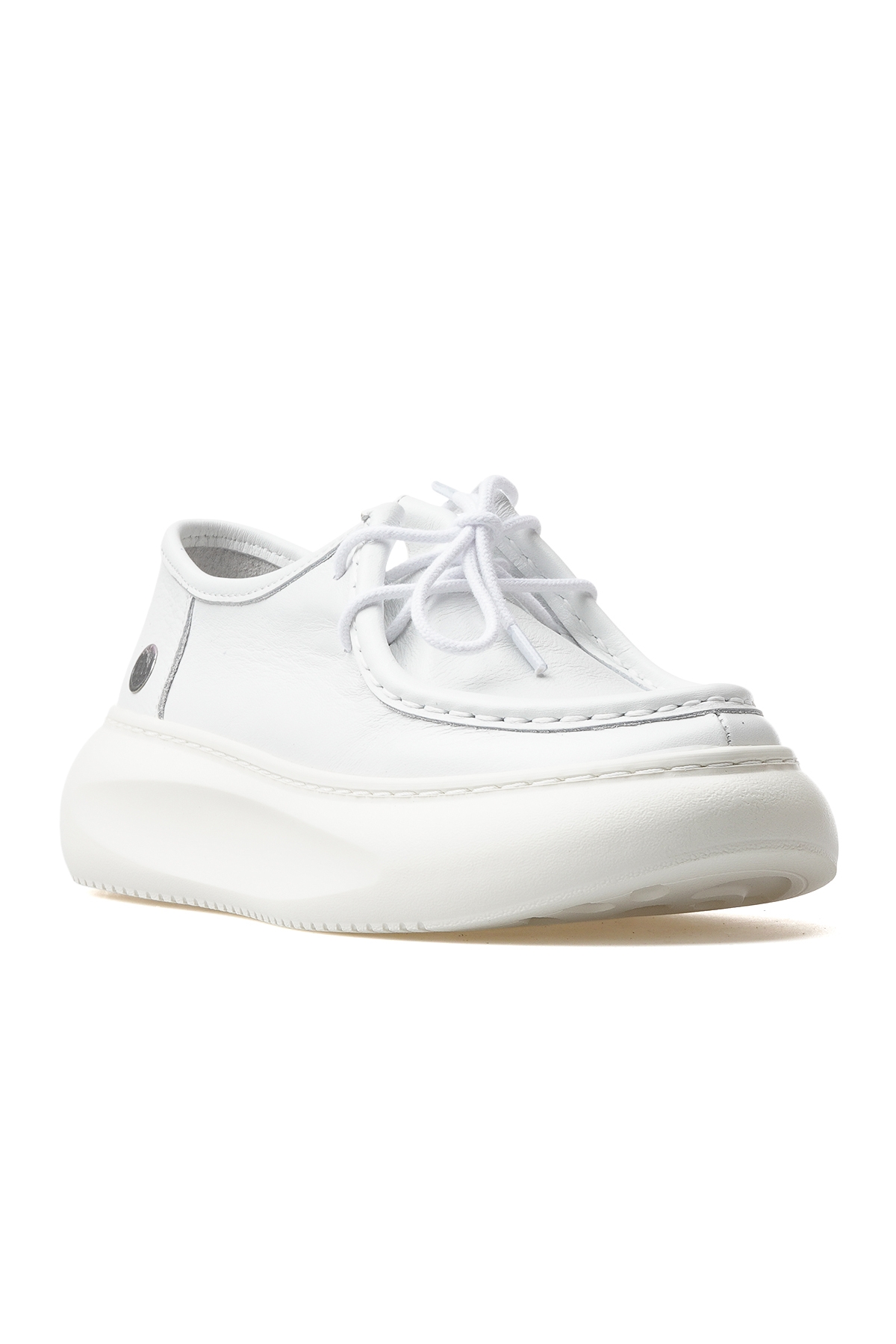 Kadın Hakiki Deri Günlük Ayakkabı 25y D25ya-7035 Z Beyaz - Görsel 5
