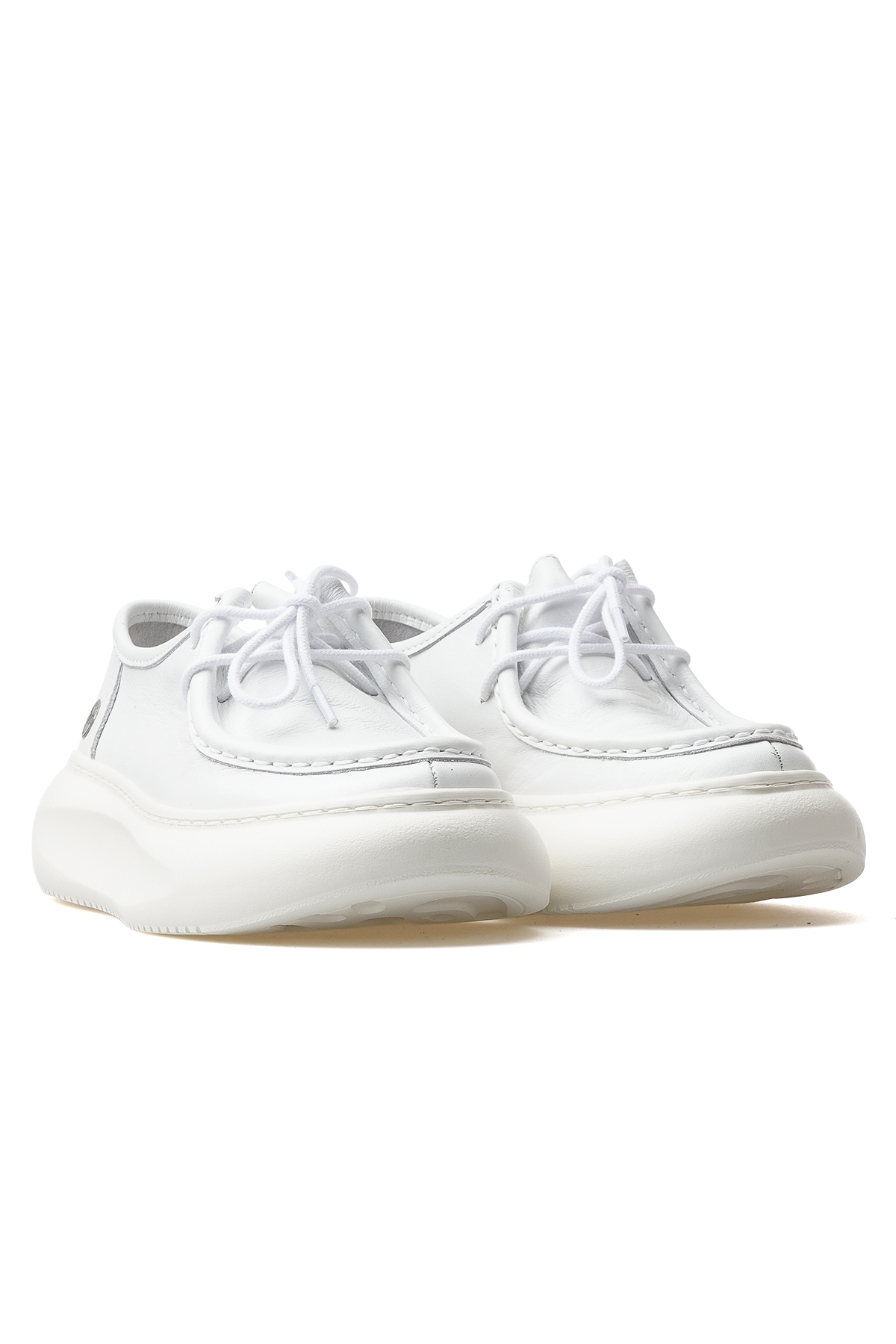 Kadın Hakiki Deri Günlük Ayakkabı 25y D25ya-7035 Z Beyaz - Görsel 6