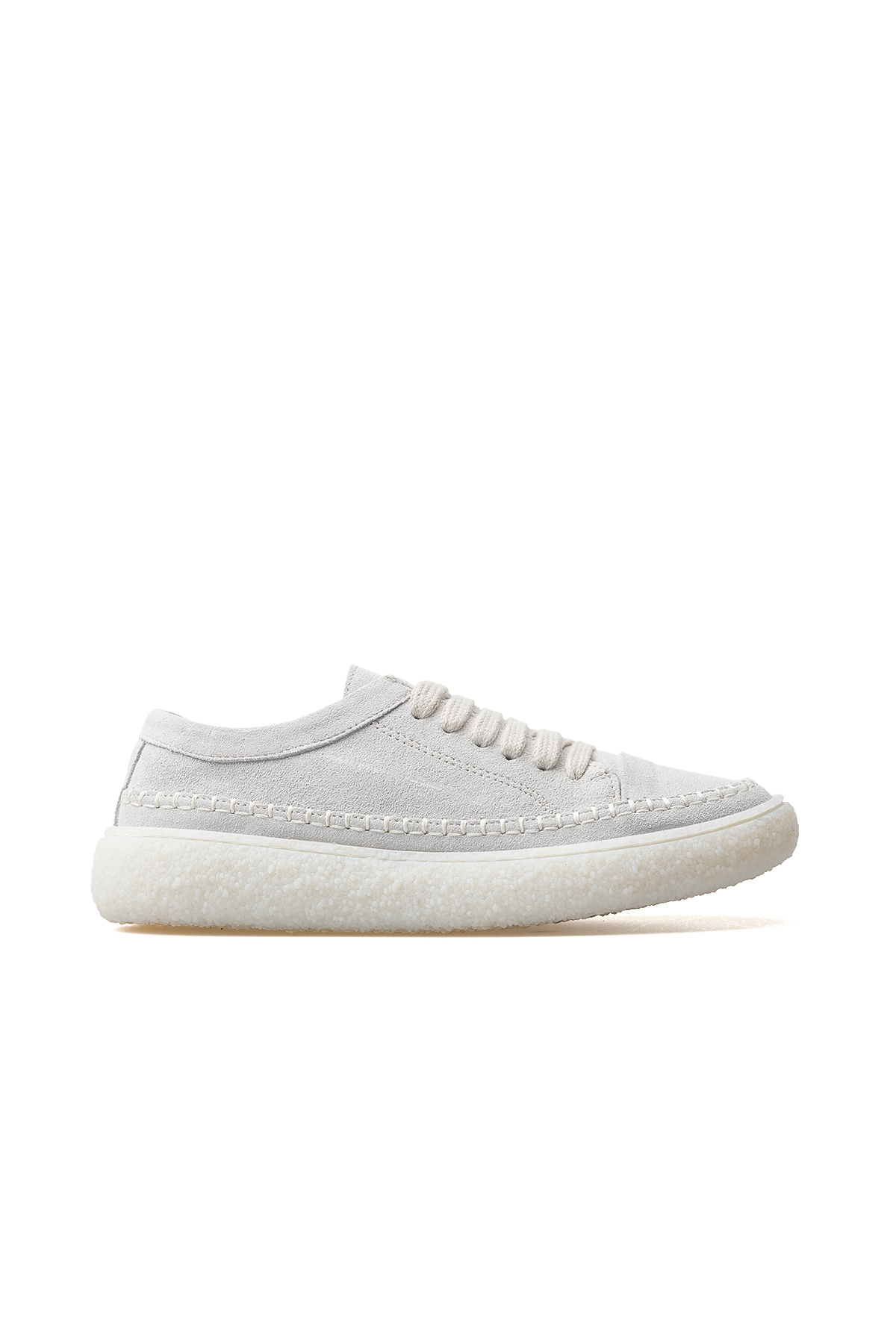 Kadın Hakiki Deri Sneaker Ayakkabı 25y D25ya-240 Z Beyaz Süet - Görsel 2