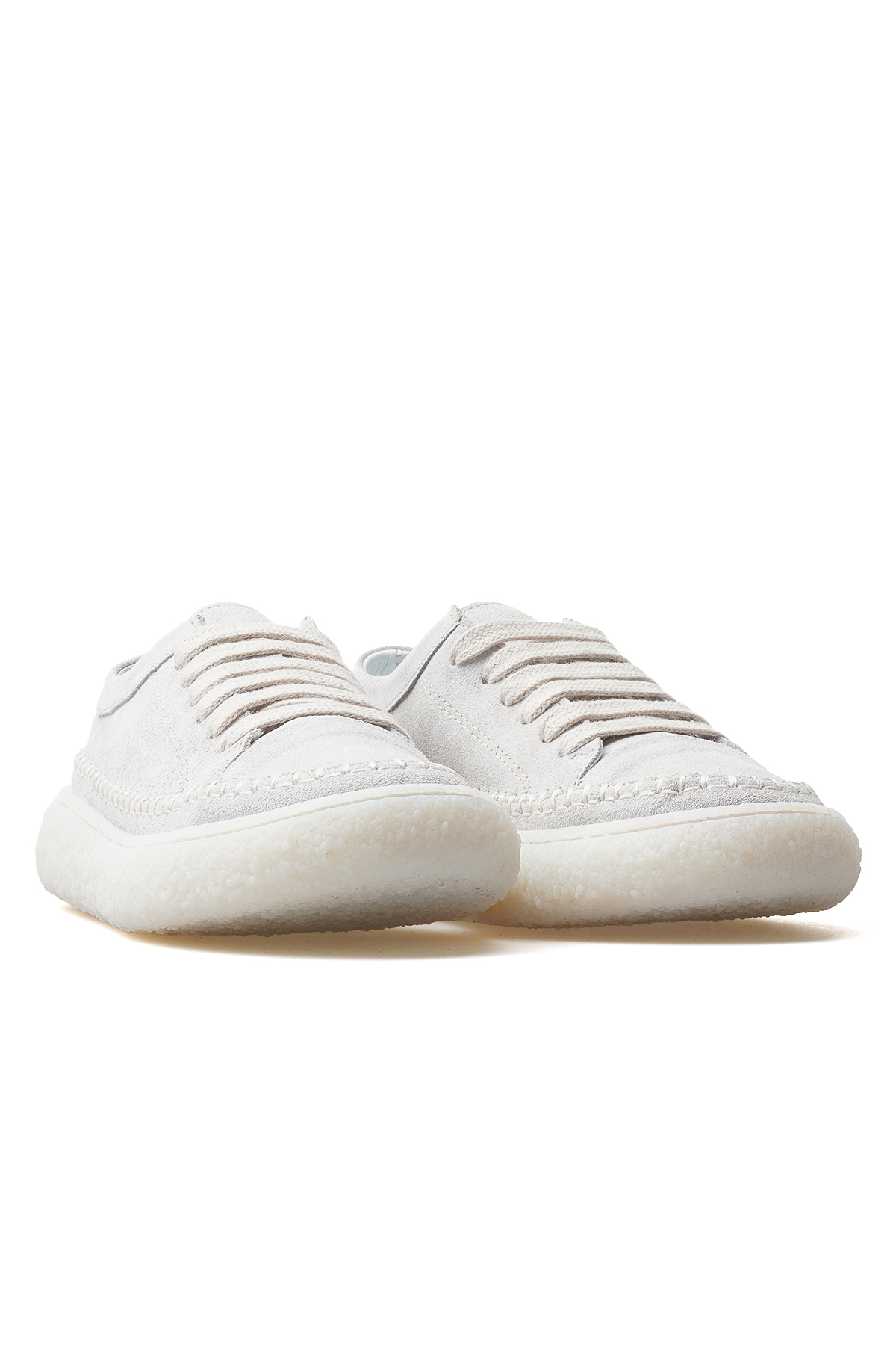 Kadın Hakiki Deri Sneaker Ayakkabı 25y D25ya-240 Z Beyaz Süet - Görsel 6