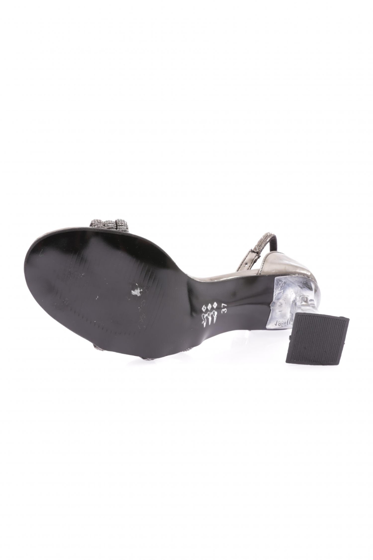 Bar-05-23Y Kadin Silver Taşli Bantli Kadeh Topuklu Ayakkabi - Görsel 6