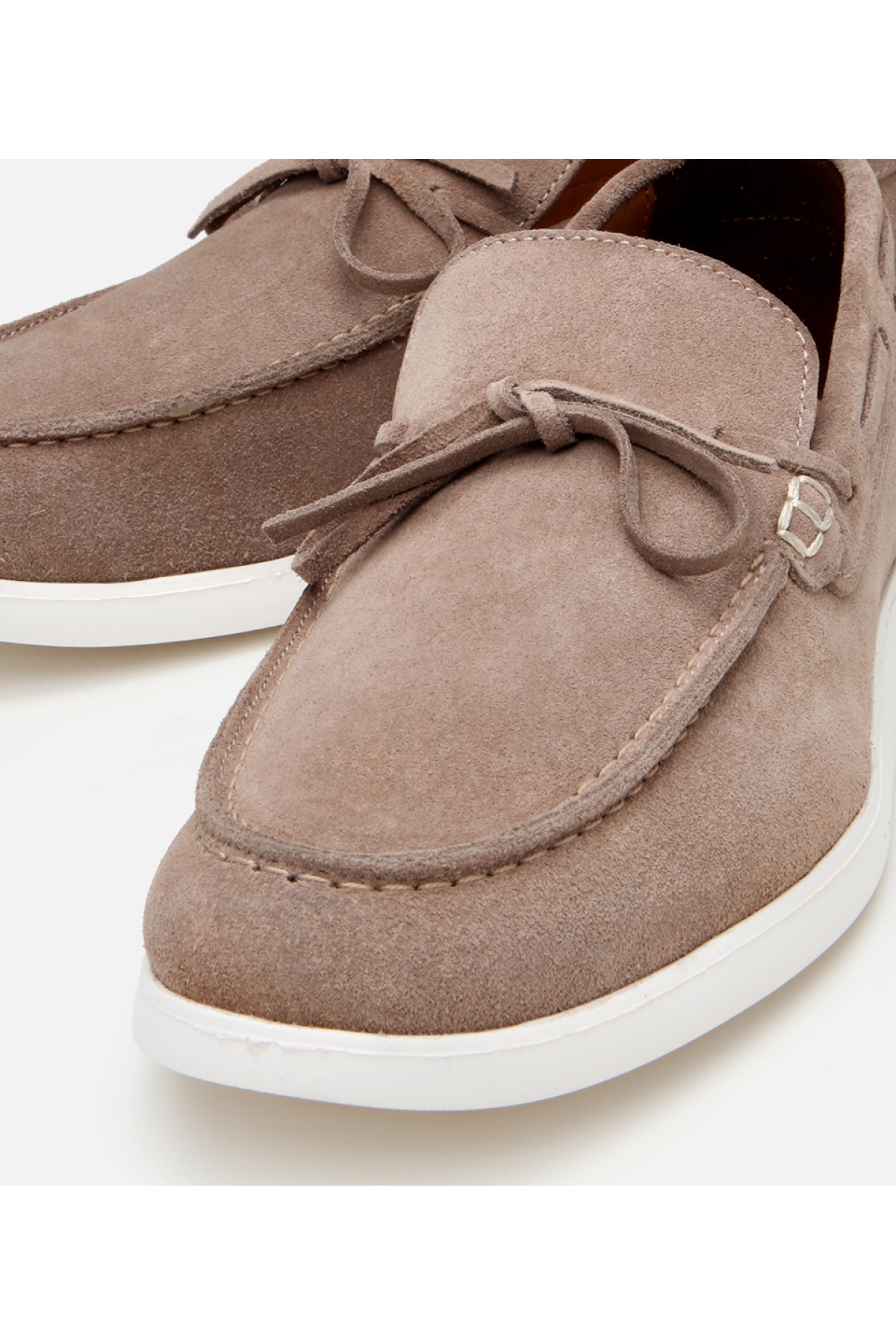 Hotiç Bej Hotiç Süet Deri Erkek Bağcıklı Loafer