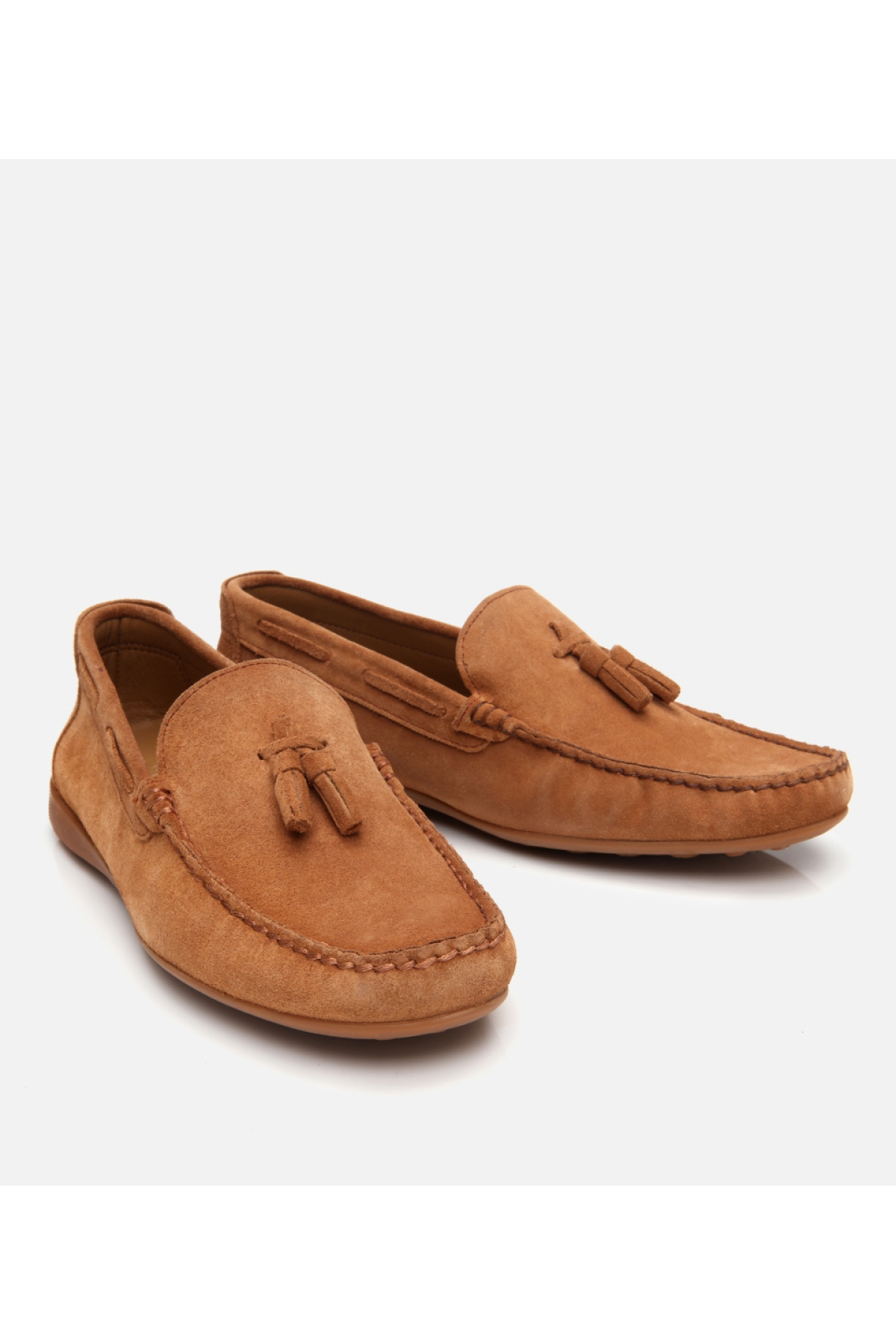 Hotiç Lacivert Hotiç Süet Deri Erkek Püskül Detaylı Günlük Loafer