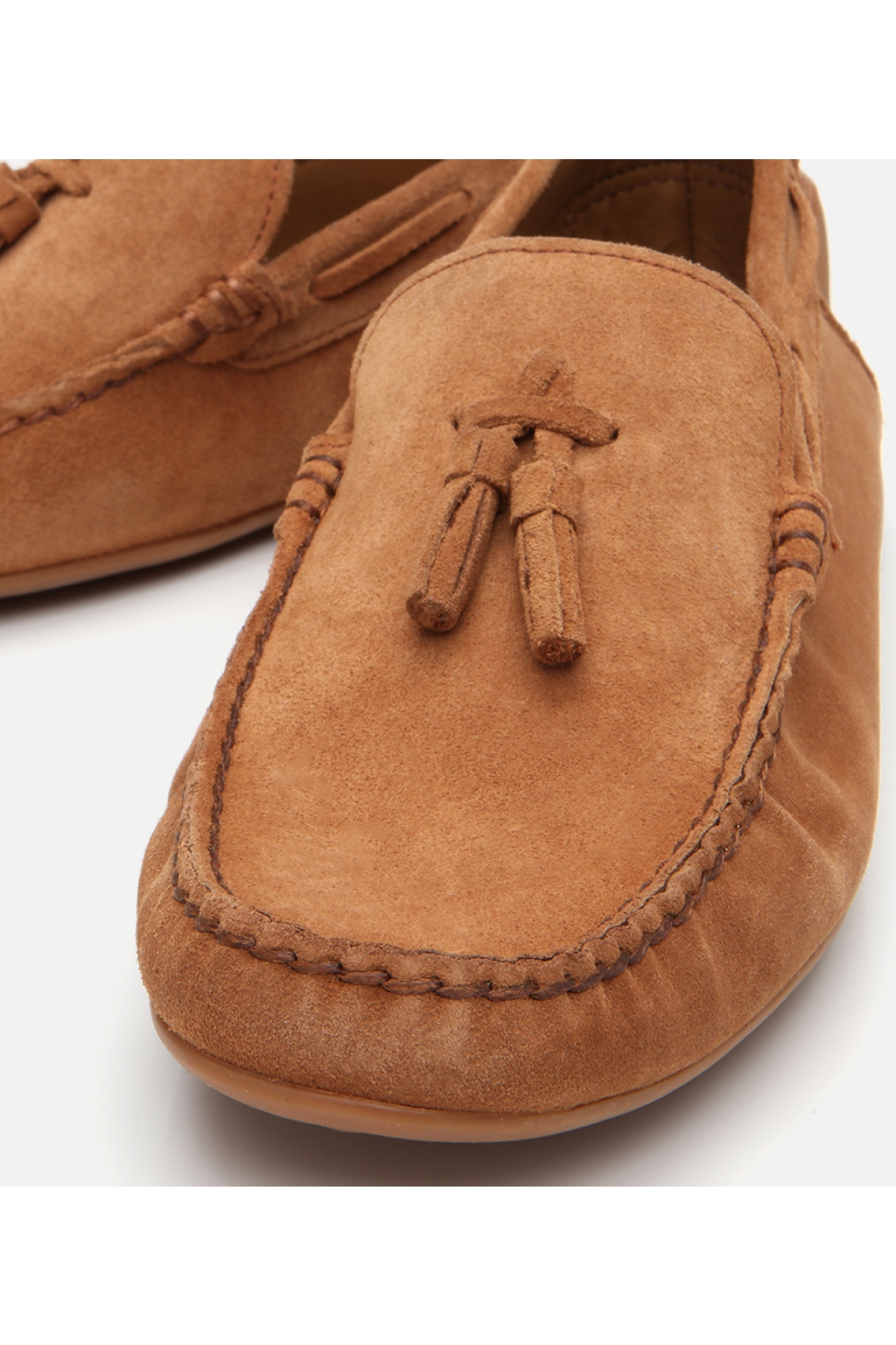 Hotiç Lacivert Hotiç Süet Deri Erkek Püskül Detaylı Günlük Loafer