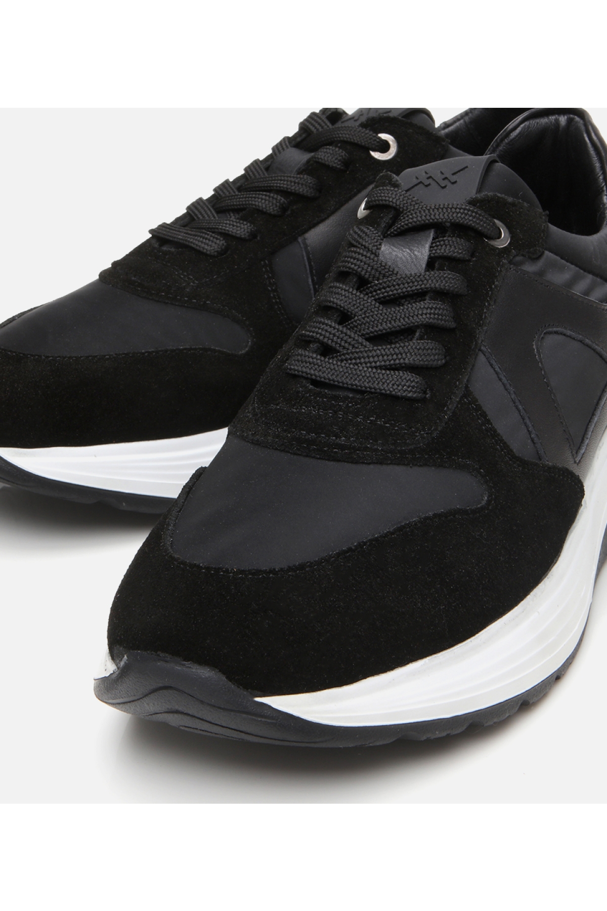 Erkek Süet Deri Siyah Hafif Tabanlı Spor Ayakkabı - Görsel 4