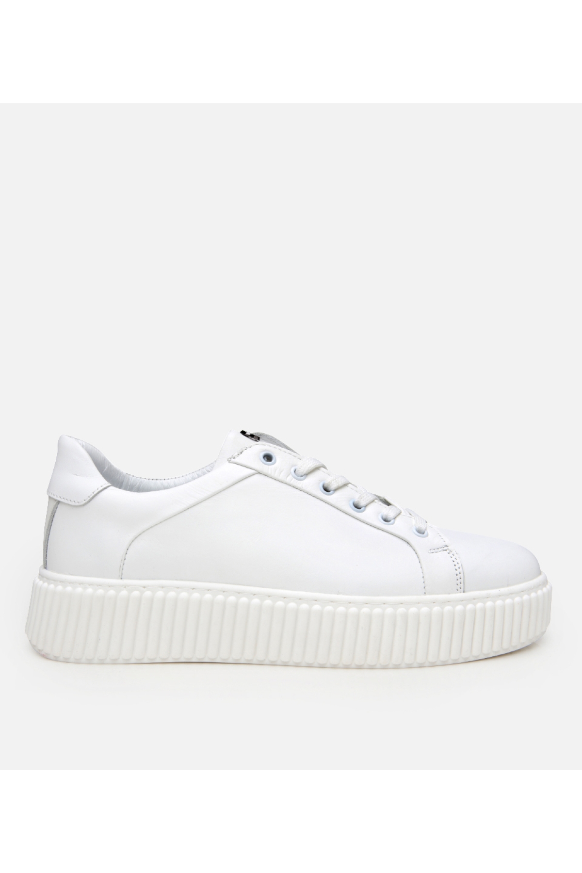 Erkek Deri Beyaz Yüksek Tabanlı Spor Ayakkabı - Görsel 2