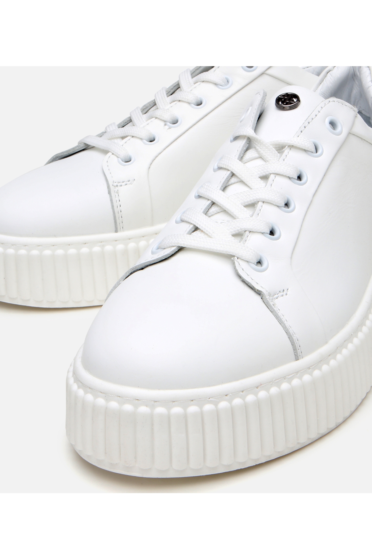 Erkek Deri Beyaz Yüksek Tabanlı Spor Ayakkabı - Görsel 4
