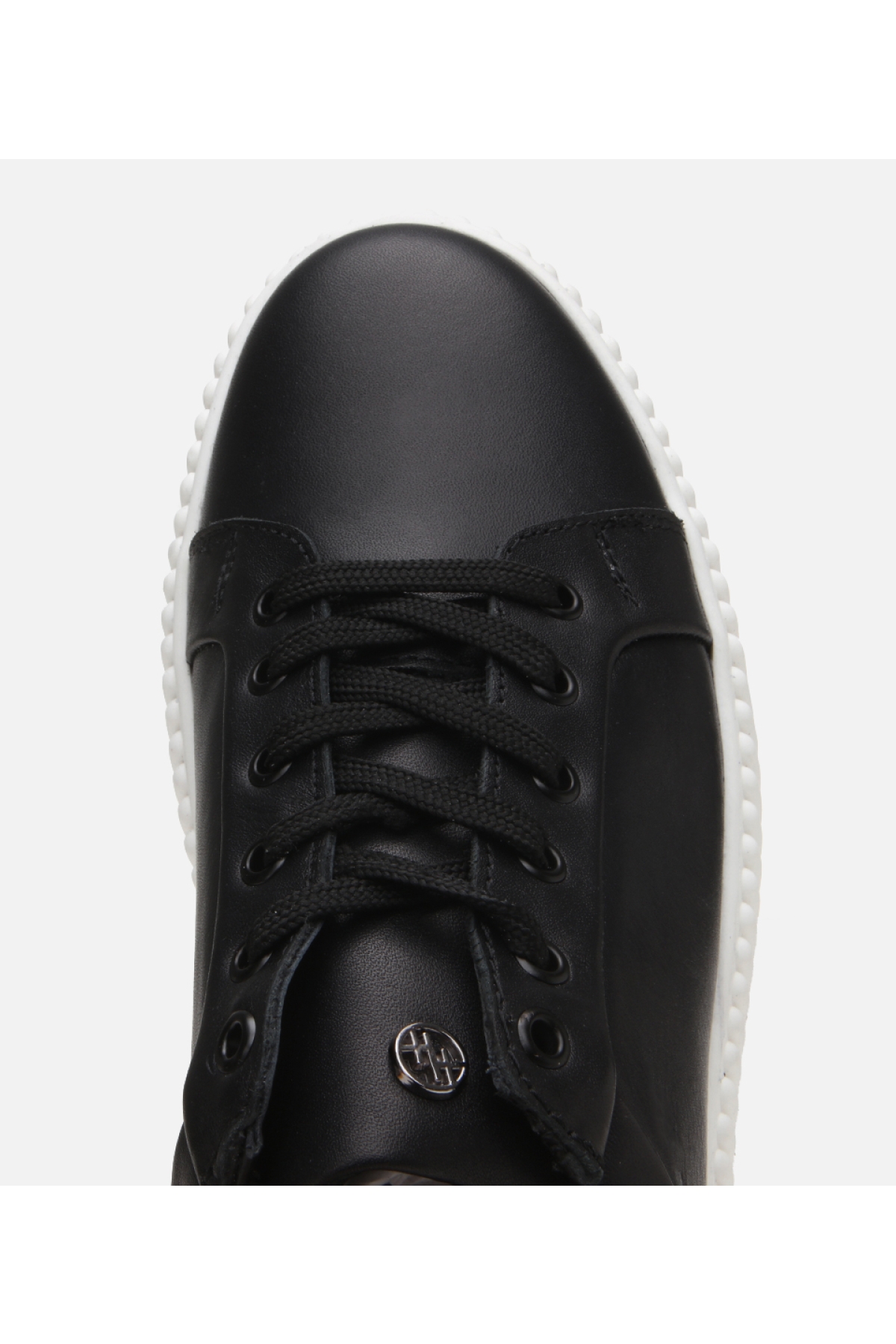 Erkek Deri Siyah Yüksek Tabanlı Spor Ayakkabı - Görsel 5
