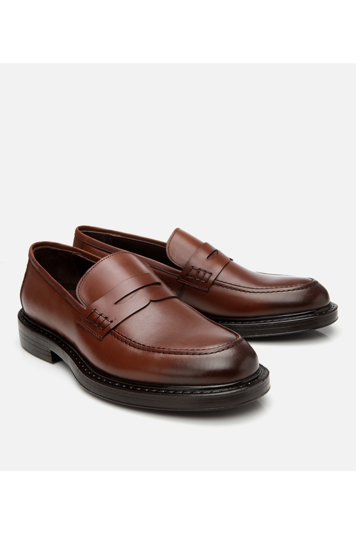Erkek Deri Kahverengi Ultra Hafif Tabanlı Klasik Loafer - Görsel 3