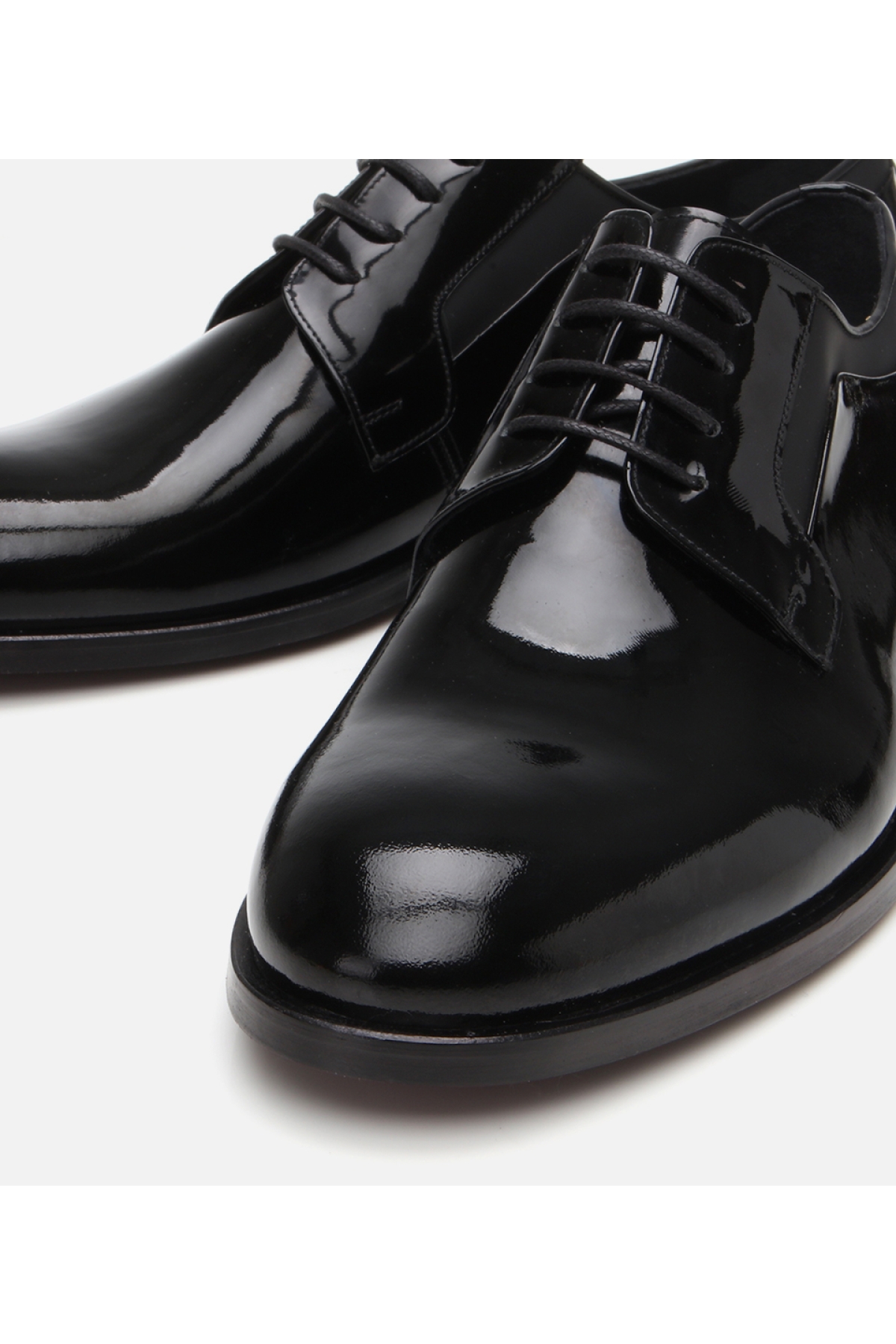 Erkek Rugan Deri Siyah Şık Klasik Ayakkabı - Görsel 4
