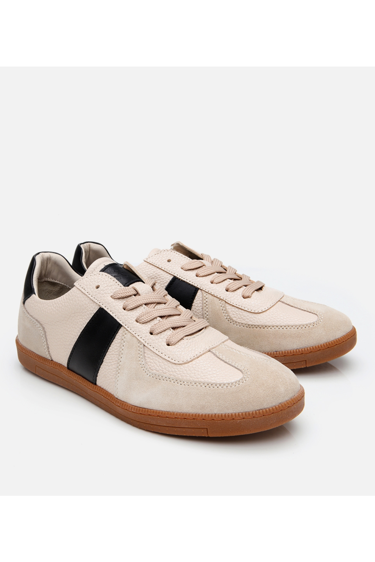 Erkek Süet Deri Bej Spor Ayakkabı - Görsel 3