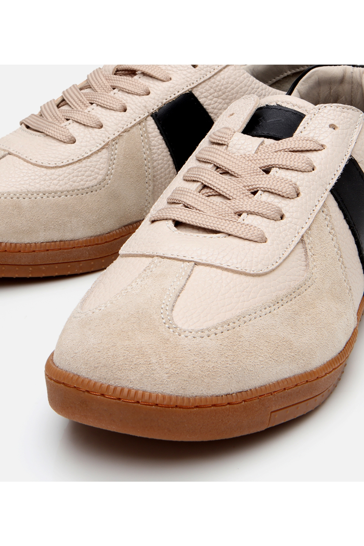 Erkek Süet Deri Bej Spor Ayakkabı - Görsel 4