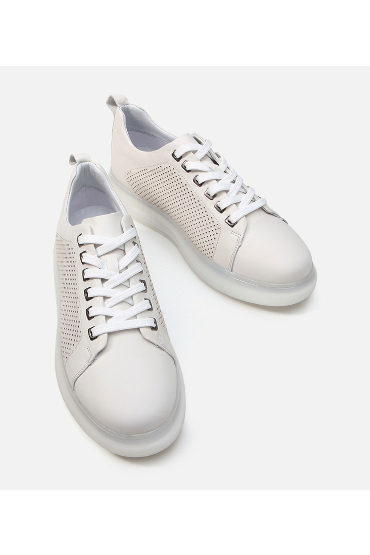 Erkek Deri Bej Günlük Ayakkabı - Görsel 4