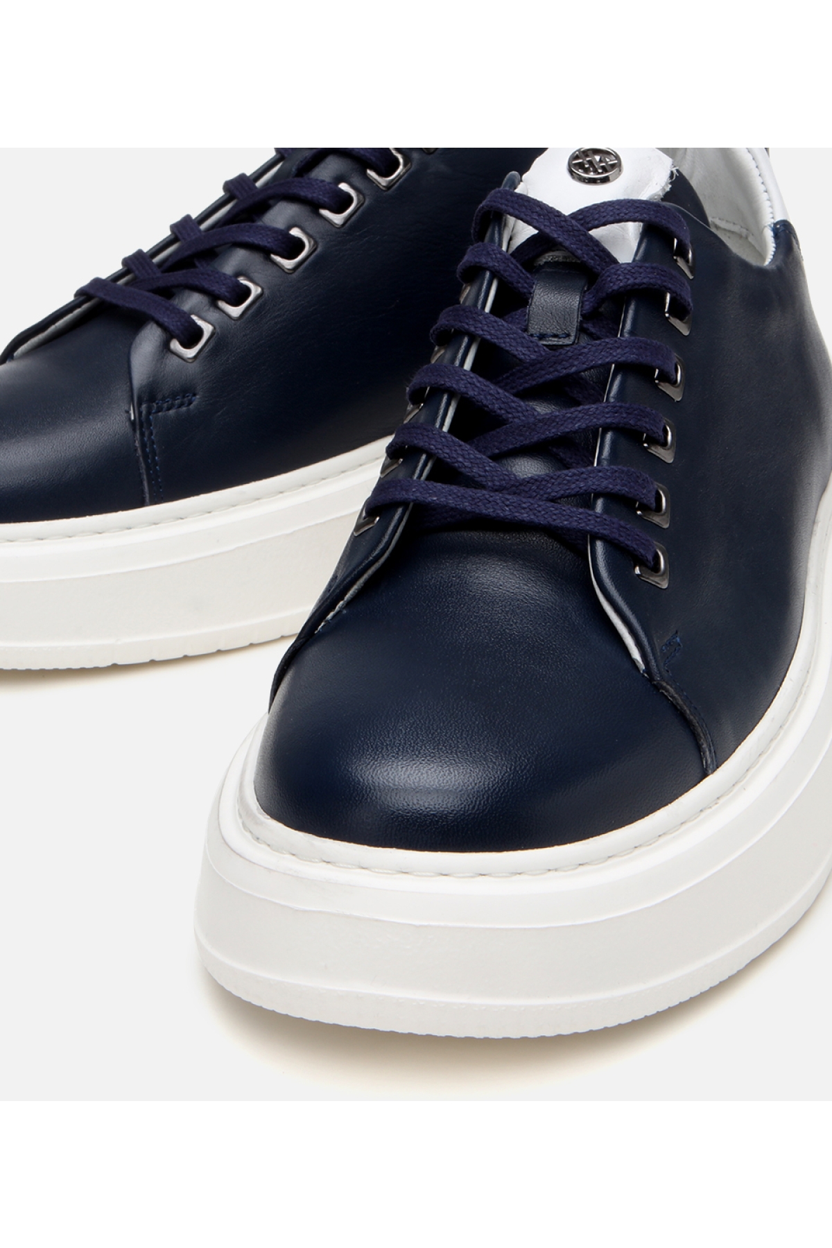 Erkek Deri Lacivert Hafif Tabanlı Spor Ayakkabı - Görsel 4