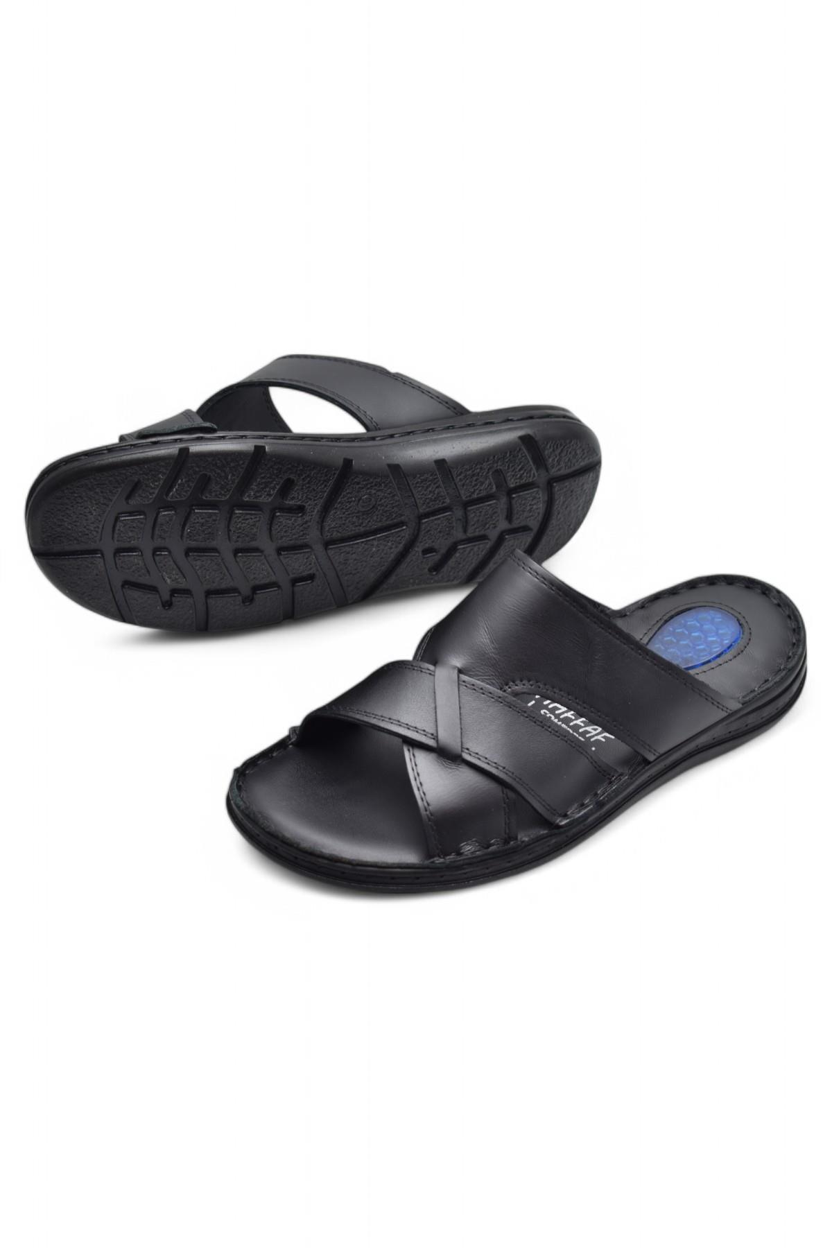 Jel Taban 056 TAM ORTOPEDİK Günlük Hakiki Deri Erkek Terlik İçi Dışı Hakiki Deri - Görsel 2
