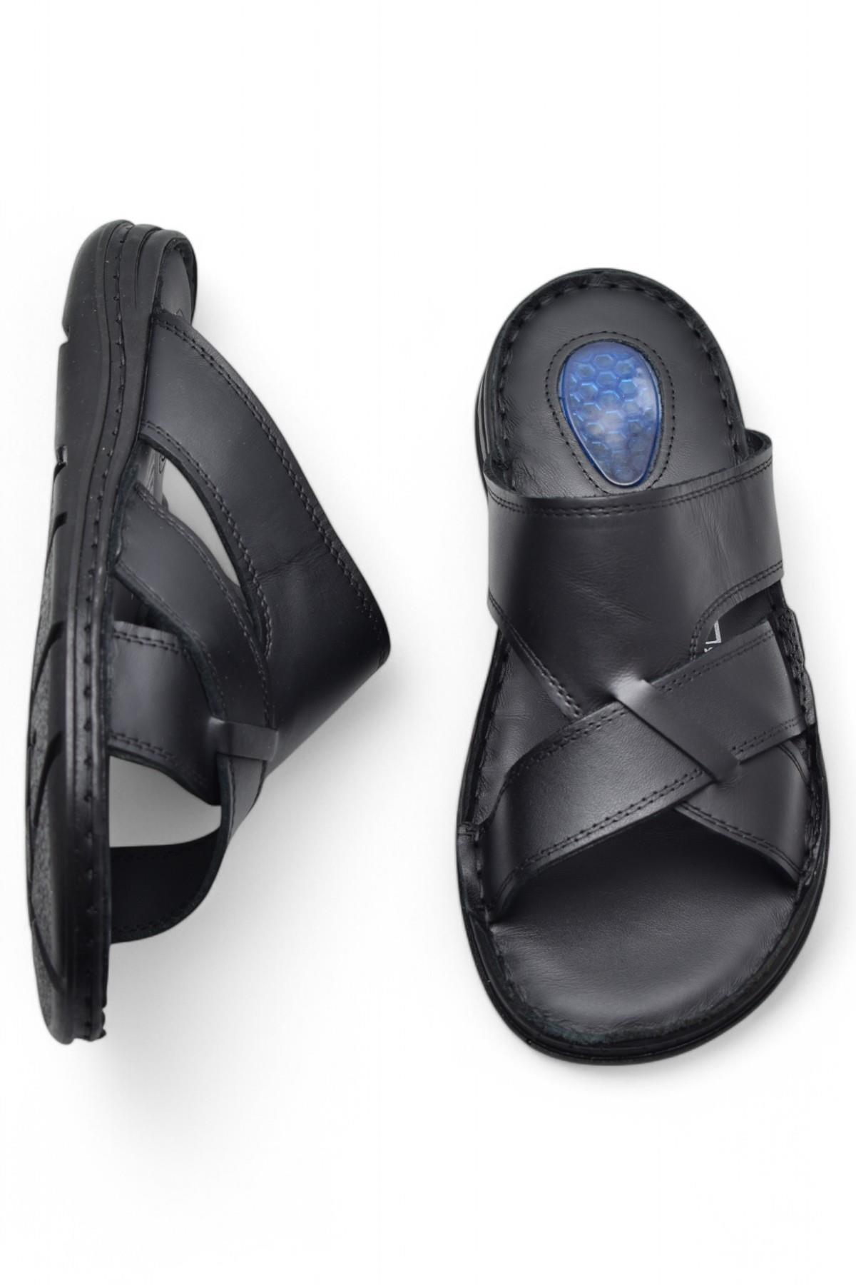 Jel Taban 056 TAM ORTOPEDİK Günlük Hakiki Deri Erkek Terlik İçi Dışı Hakiki Deri - Görsel 5