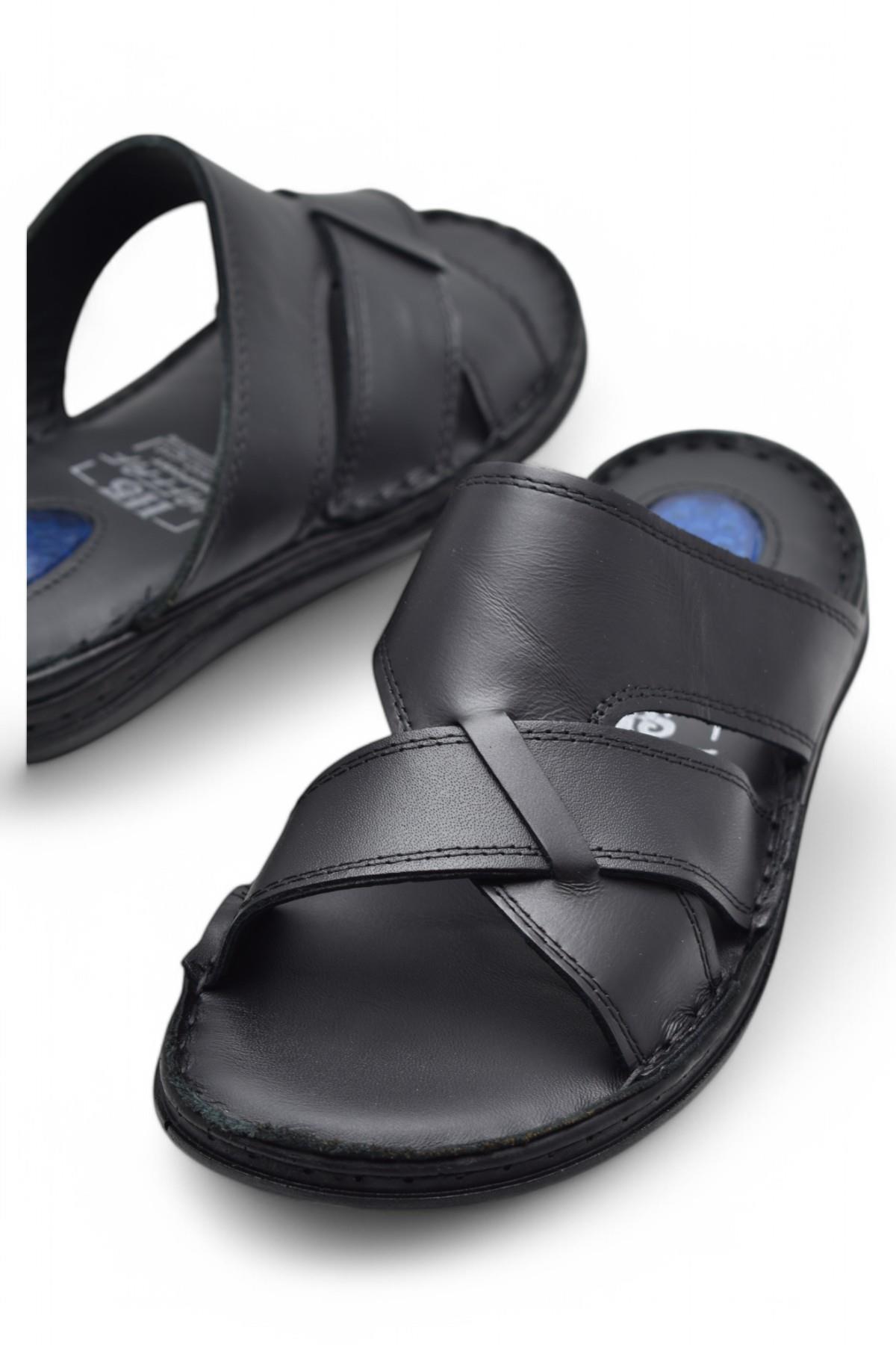 Jel Taban 056 TAM ORTOPEDİK Günlük Hakiki Deri Erkek Terlik İçi Dışı Hakiki Deri - Görsel 7