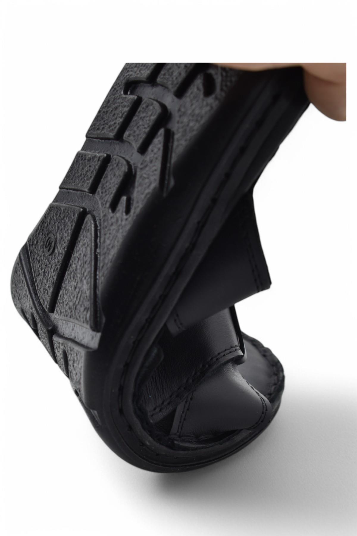 Jel Taban 056 TAM ORTOPEDİK Günlük Hakiki Deri Erkek Terlik İçi Dışı Hakiki Deri - Görsel 8