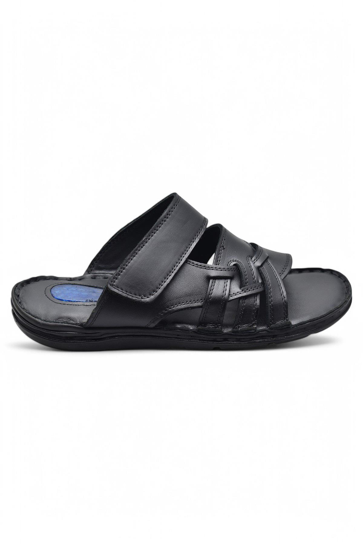 Jel Taban 057 TAM ORTOPEDİK Günlük Hakiki Deri Erkek Terlik İçi Dışı Hakiki Deri - Görsel 2