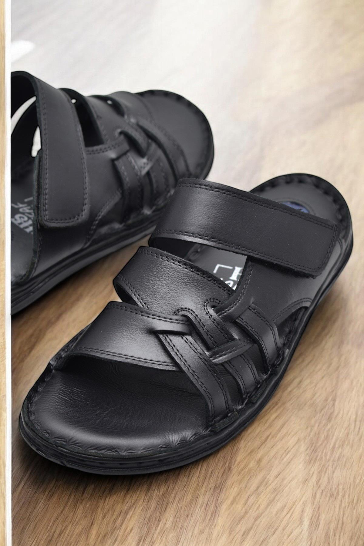 Jel Taban 057 TAM ORTOPEDİK Günlük Hakiki Deri Erkek Terlik İçi Dışı Hakiki Deri - Görsel 6