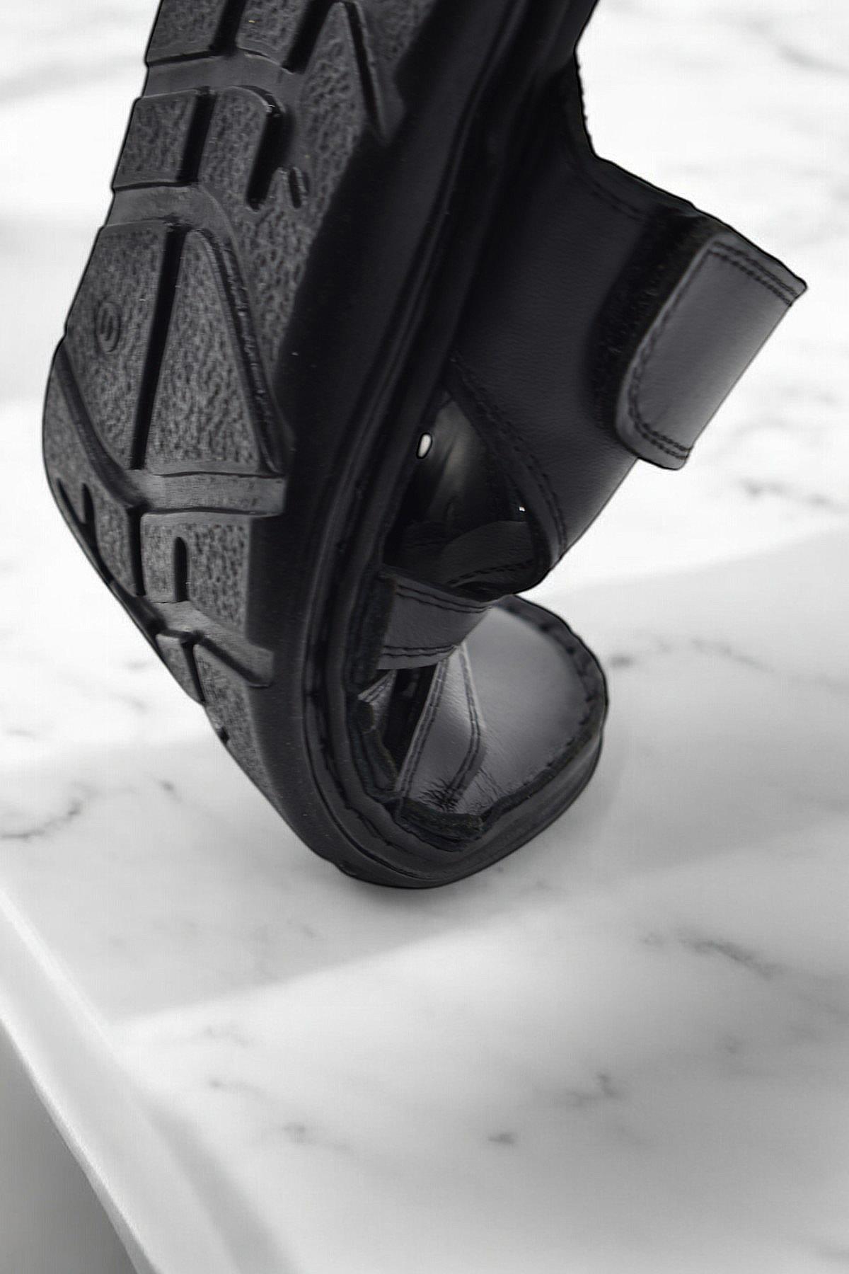 Jel Taban 057 TAM ORTOPEDİK Günlük Hakiki Deri Erkek Terlik İçi Dışı Hakiki Deri - Görsel 7