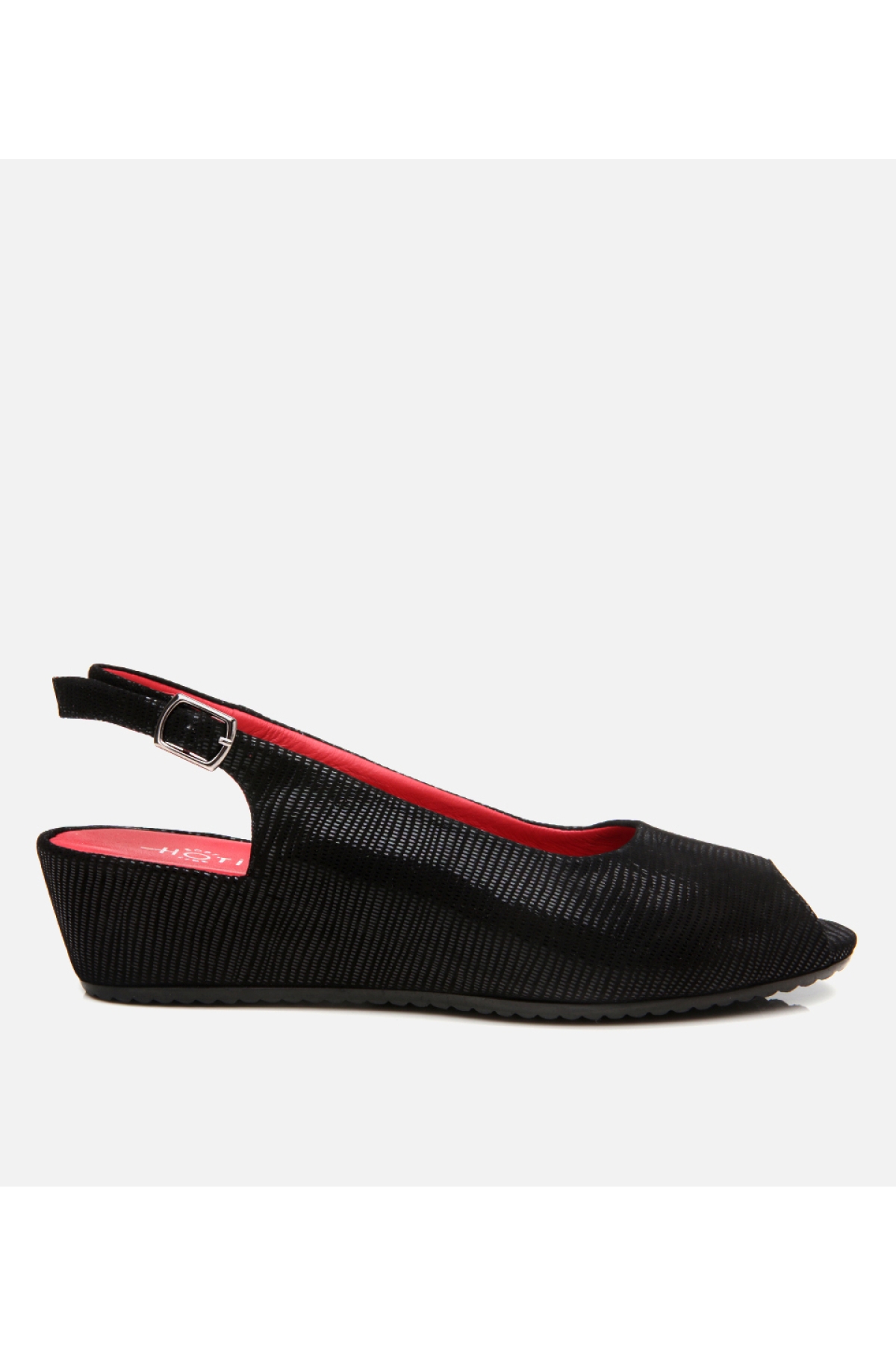 Hotiç Siyah Hotiç Hotiç Deri Kadın Esnek Dolgu Topuklu Sandalet