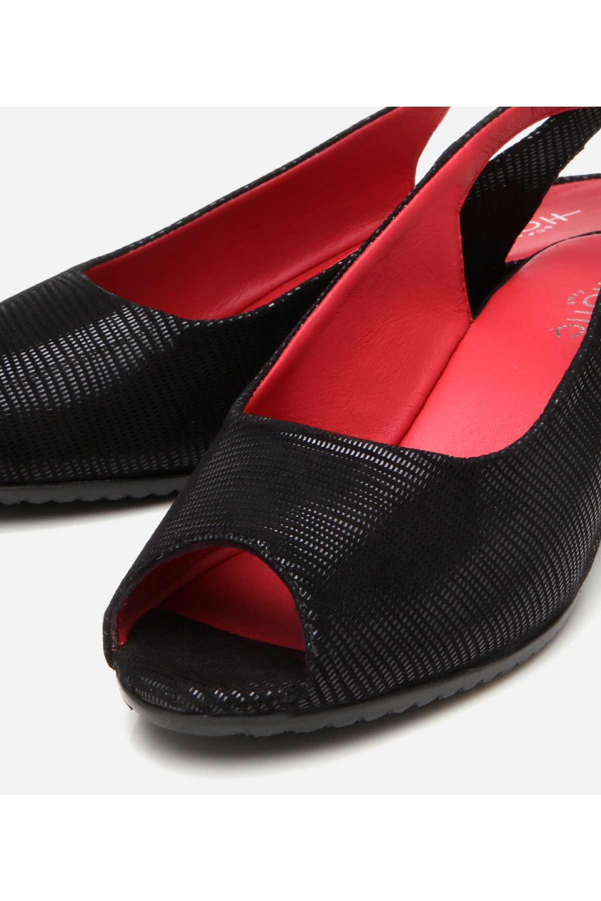 Hotiç Siyah Hotiç Hotiç Deri Kadın Esnek Dolgu Topuklu Sandalet