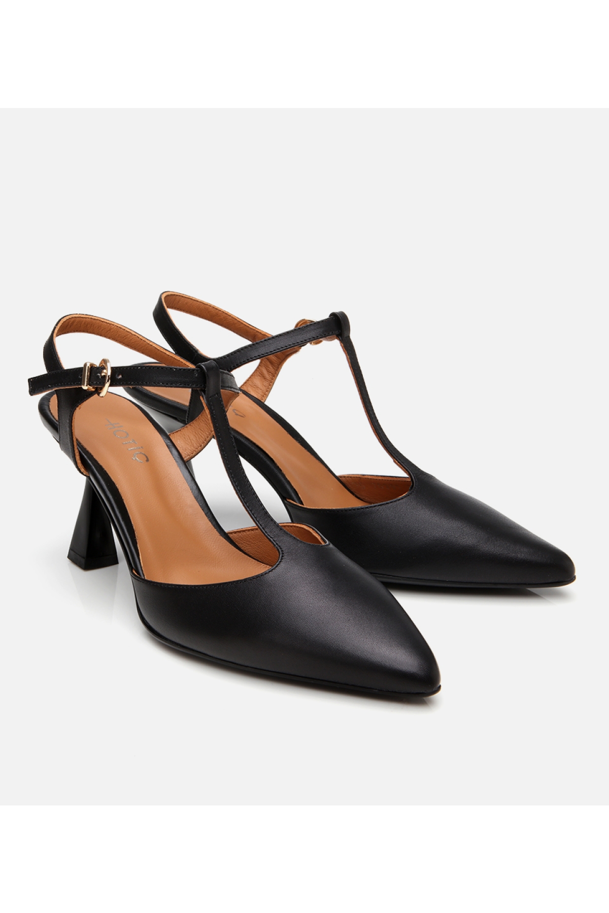 Hotiç Hotiç Kadın Deri Siyah Arkası Açık Topuklu Ayakkabı Flo'da! Siyah - 3. görsel