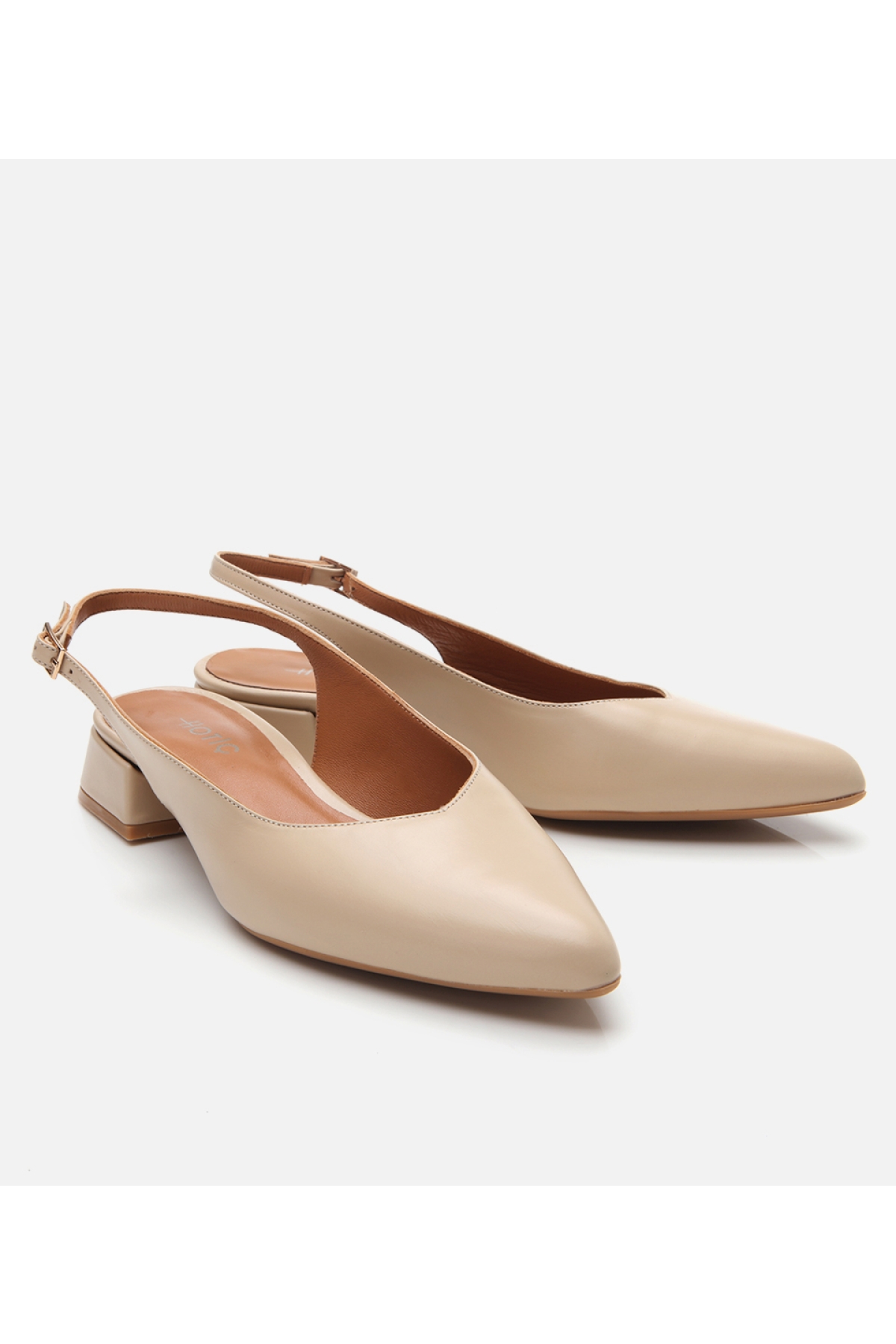 Hotiç Hotiç Kadın Deri Bej Arkası Açık Babet Flo'da! Bej - 3. görsel