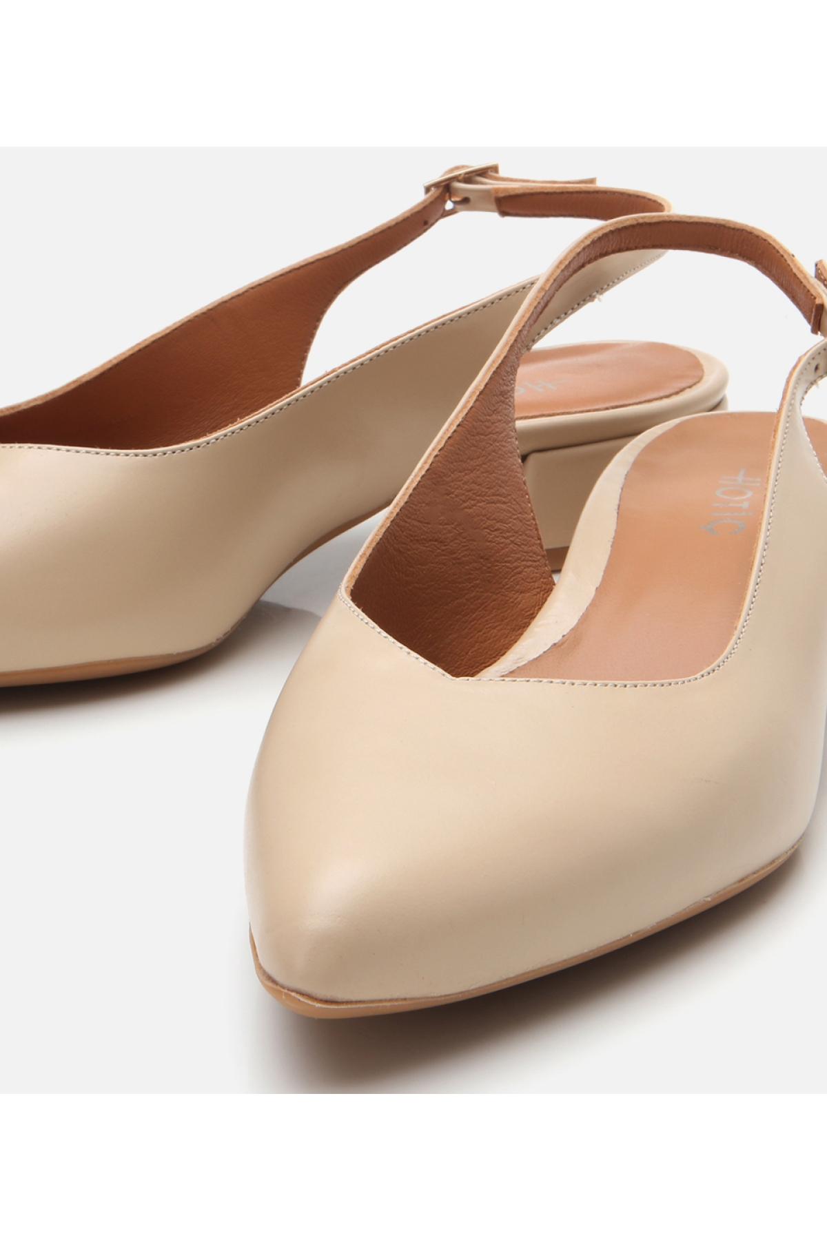 Hotiç Hotiç Kadın Deri Bej Arkası Açık Babet Flo'da! Bej - 4. görsel