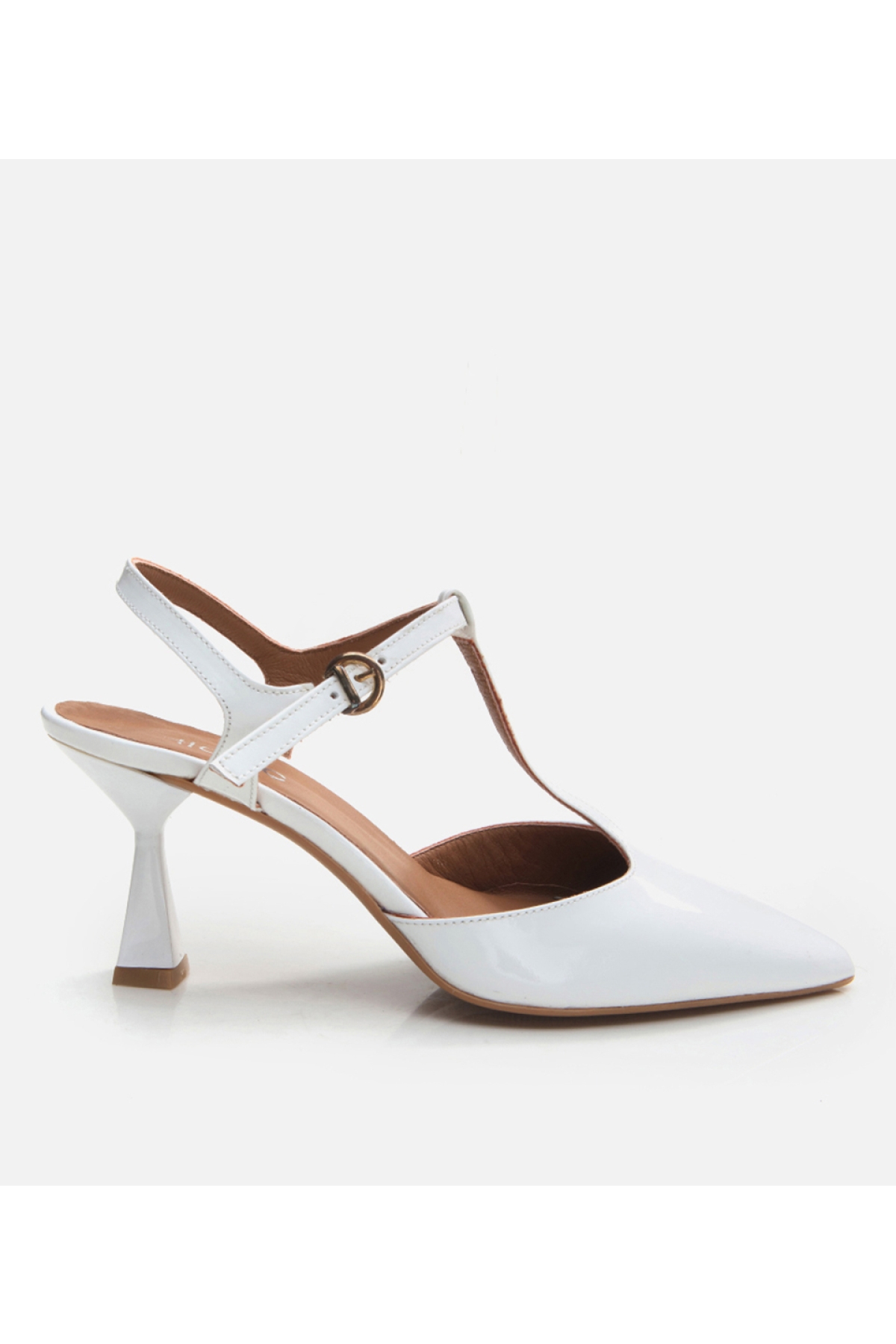 Kadın Deri Beyaz İnce Topuklu Stiletto - Görsel 2