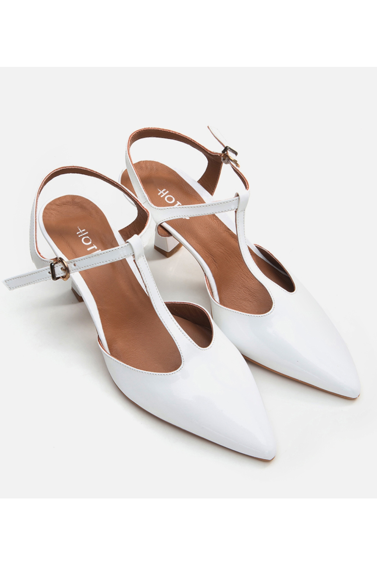 Kadın Deri Beyaz İnce Topuklu Stiletto - Görsel 3