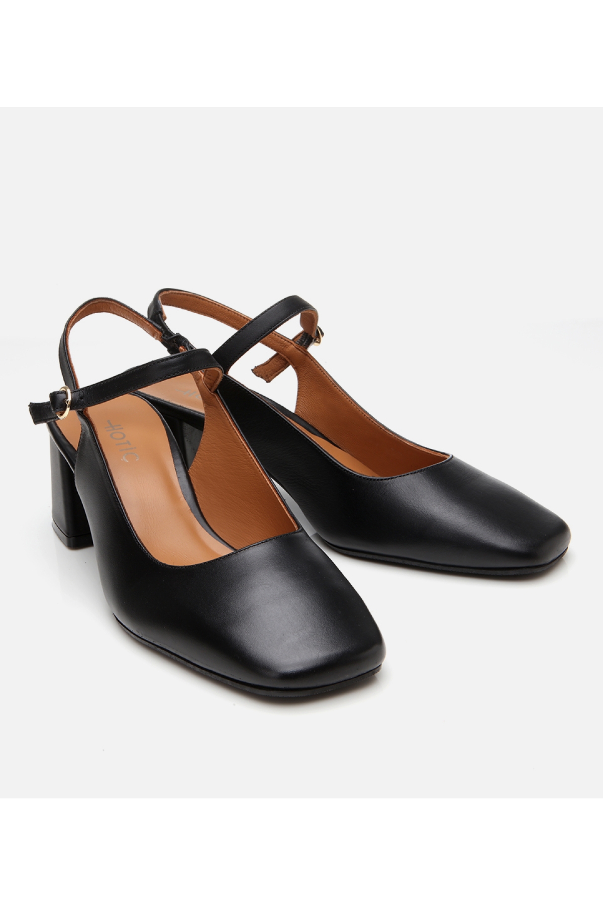 Hotiç Hotiç Kadın Deri Mary Jane Siyah Arkası Açık Topuklu Ayakkabı Flo'da! Siyah - 3. görsel