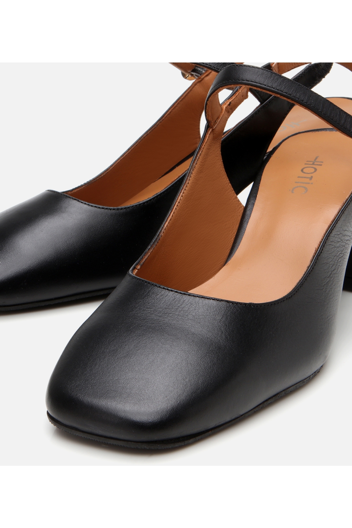 Hotiç Hotiç Kadın Deri Mary Jane Siyah Arkası Açık Topuklu Ayakkabı Flo'da! Siyah - 4. görsel