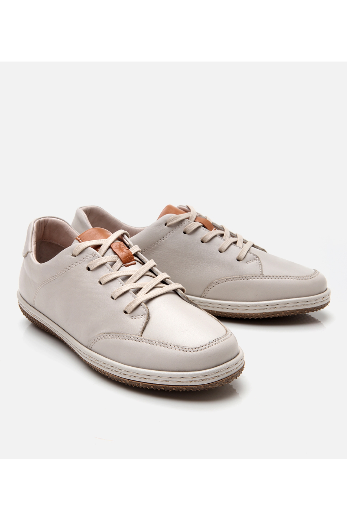 Kadın Deri Bej Comfort Spor Ayakkabı - Görsel 3