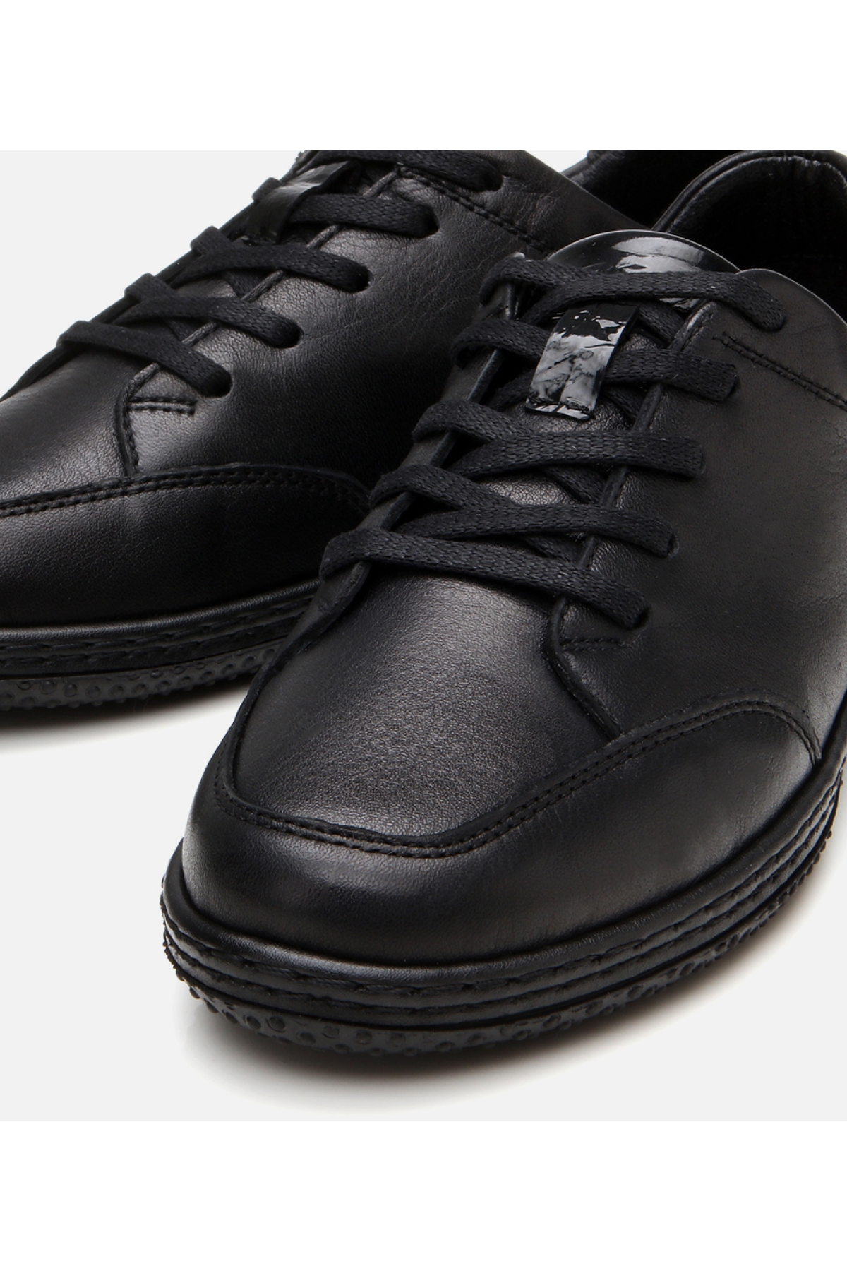 Kadın Deri Siyah Comfort Spor Ayakkabı - Görsel 4