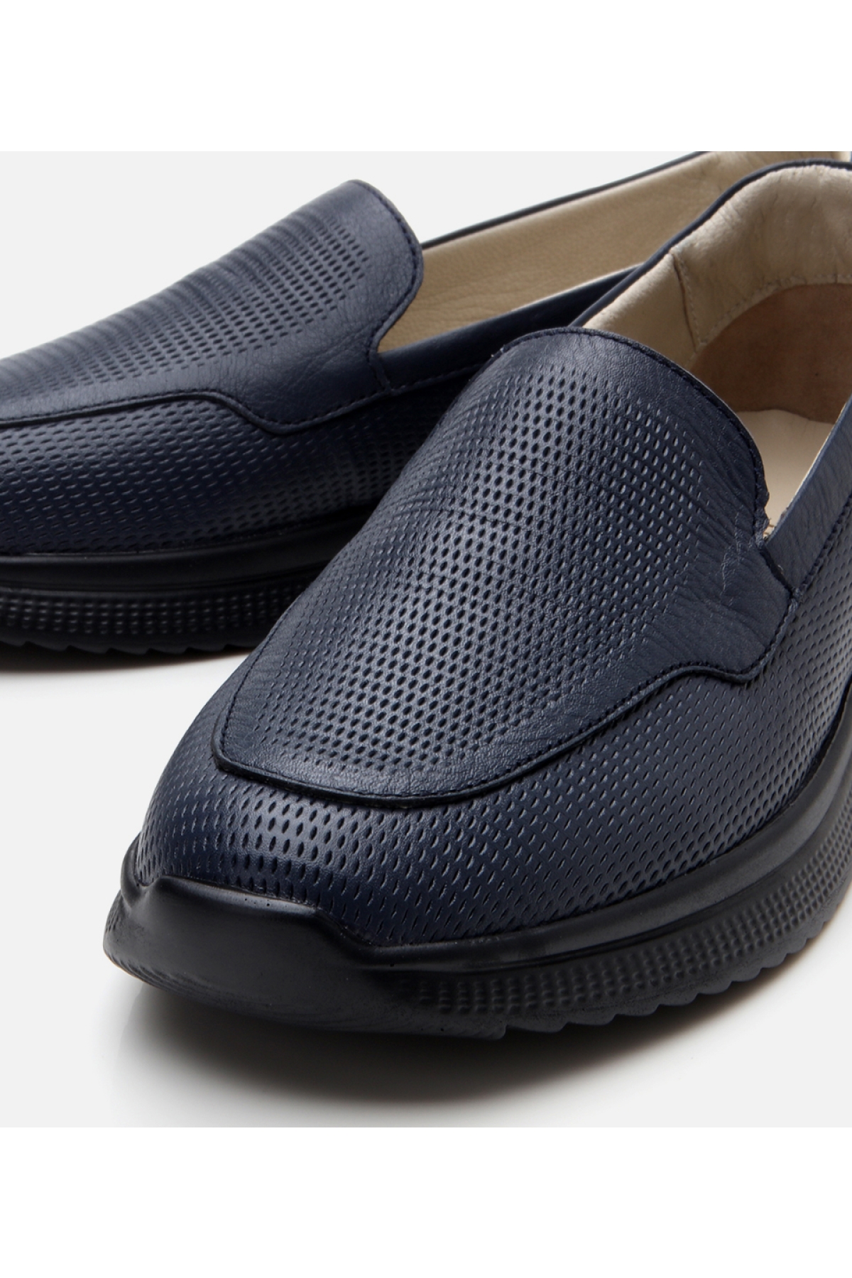 Hotiç Lacivert Hotiç Deri Kadın Comfort Düz Ayakkabı