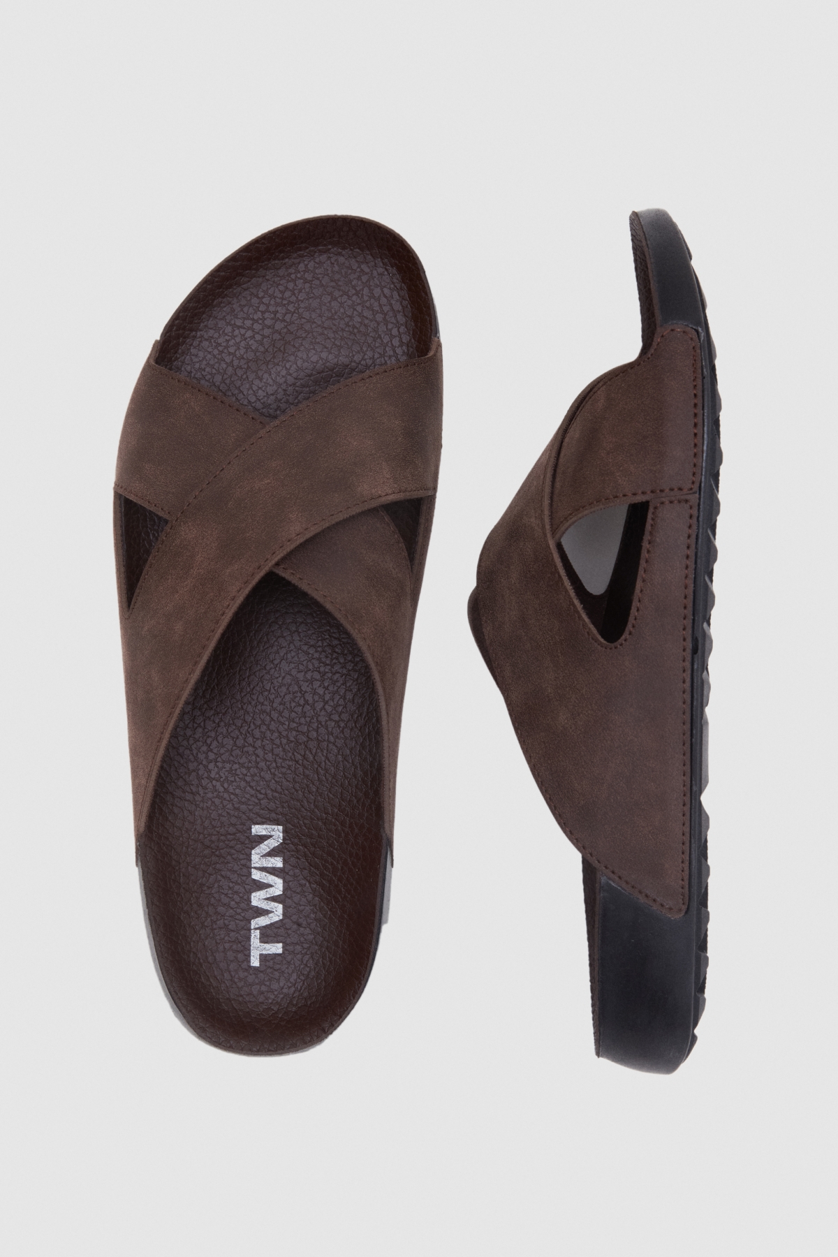 Kahverengi Çapraz Bant Terlik - Görsel 4