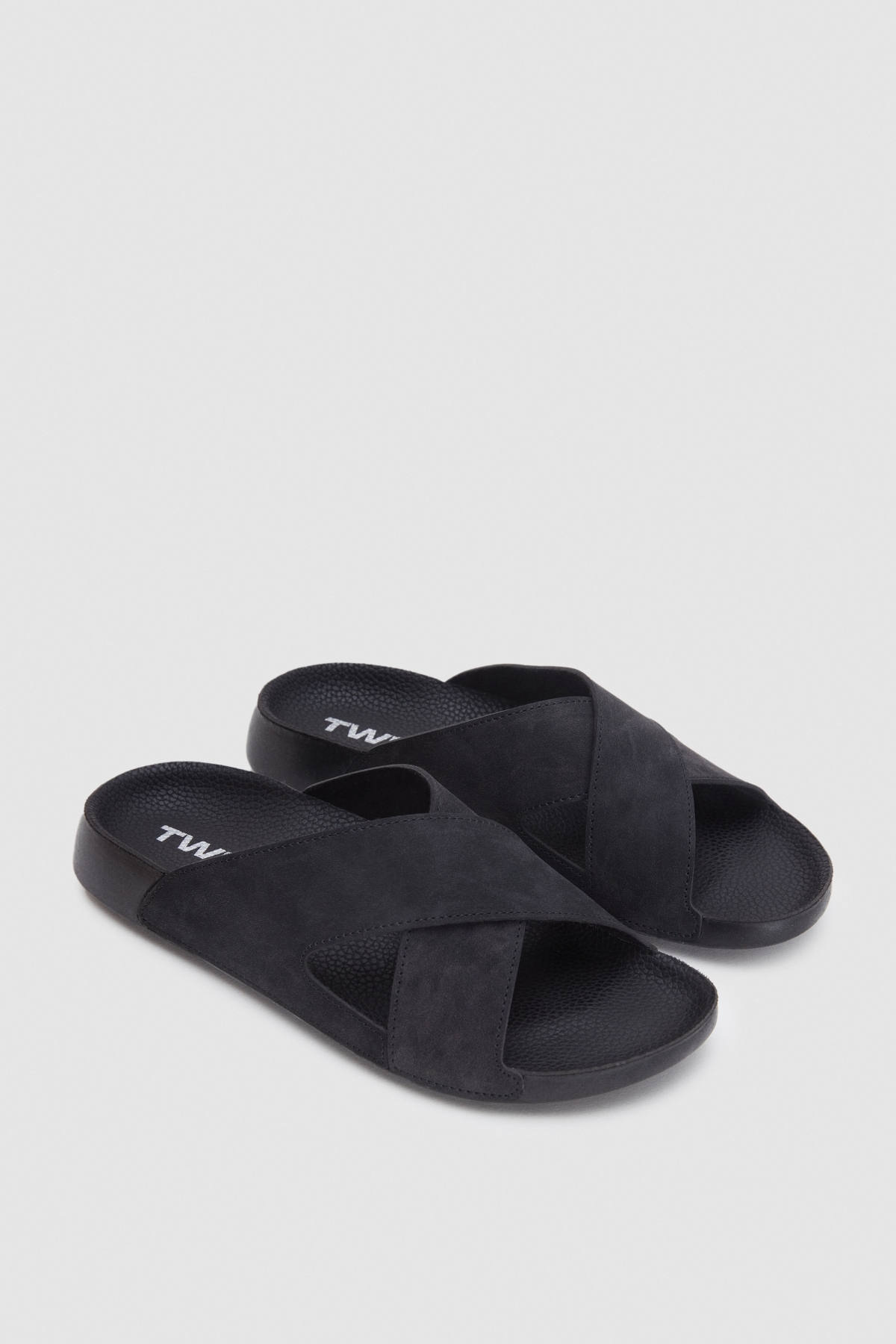 Siyah Çapraz Bant Terlik - Görsel 2