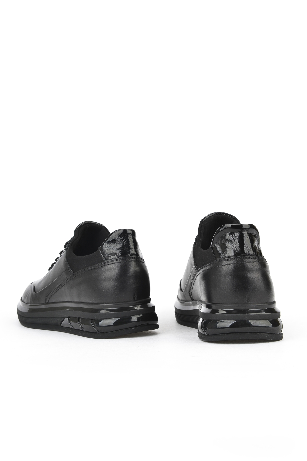 Erkek Hakiki Deri Sneaker 153498Z1760 Siyah - Görsel 4