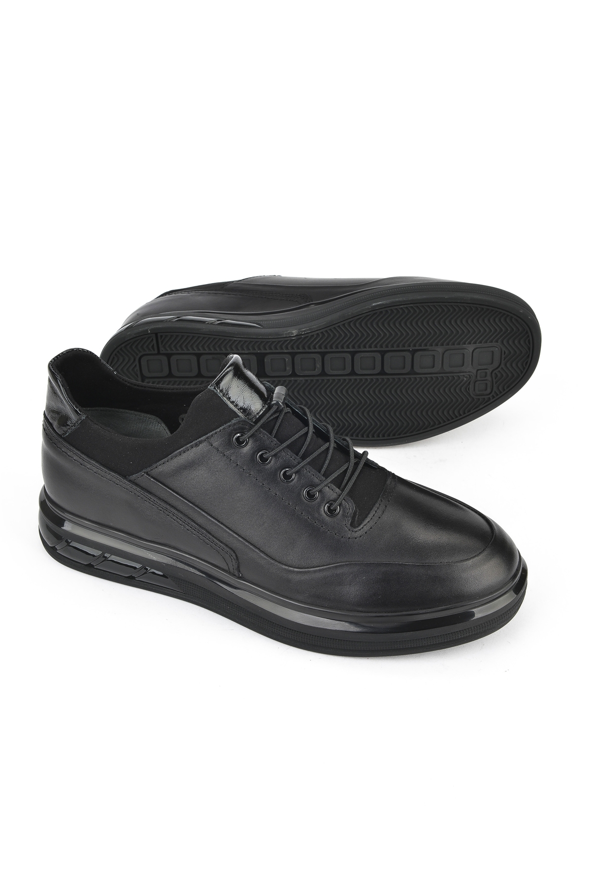 Erkek Hakiki Deri Sneaker 153498Z1760 Siyah - Görsel 5