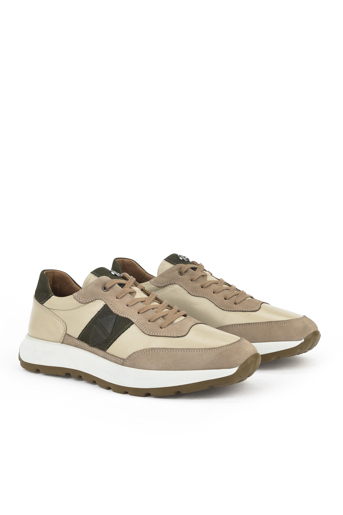 Erkek Hakiki Deri Sneaker 1531037Z2417 Bej - Görsel 3