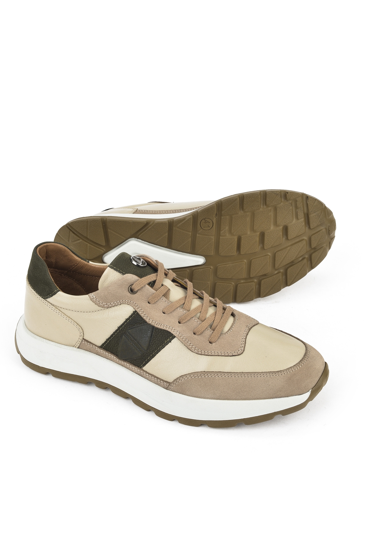 Erkek Hakiki Deri Sneaker 1531037Z2417 Bej - Görsel 5