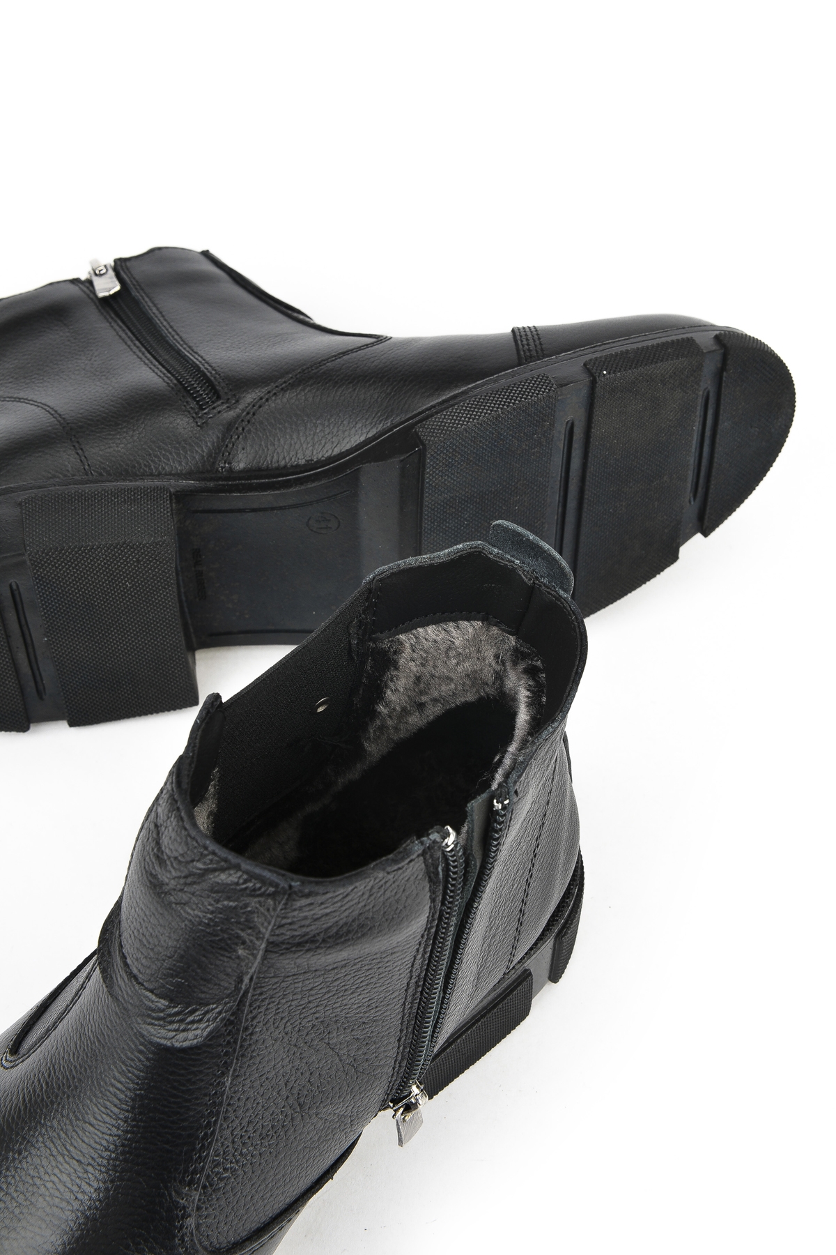 Erkek Hakiki Deri Kürklü Bot 153999Z017 Siyah - Görsel 5