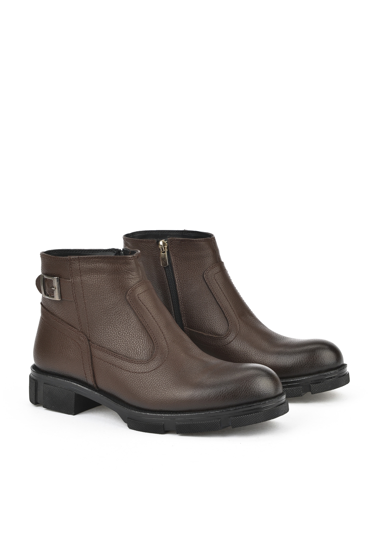 Erkek Hakiki Deri Kürklü Bot 153999Z044 Kahve - Görsel 3